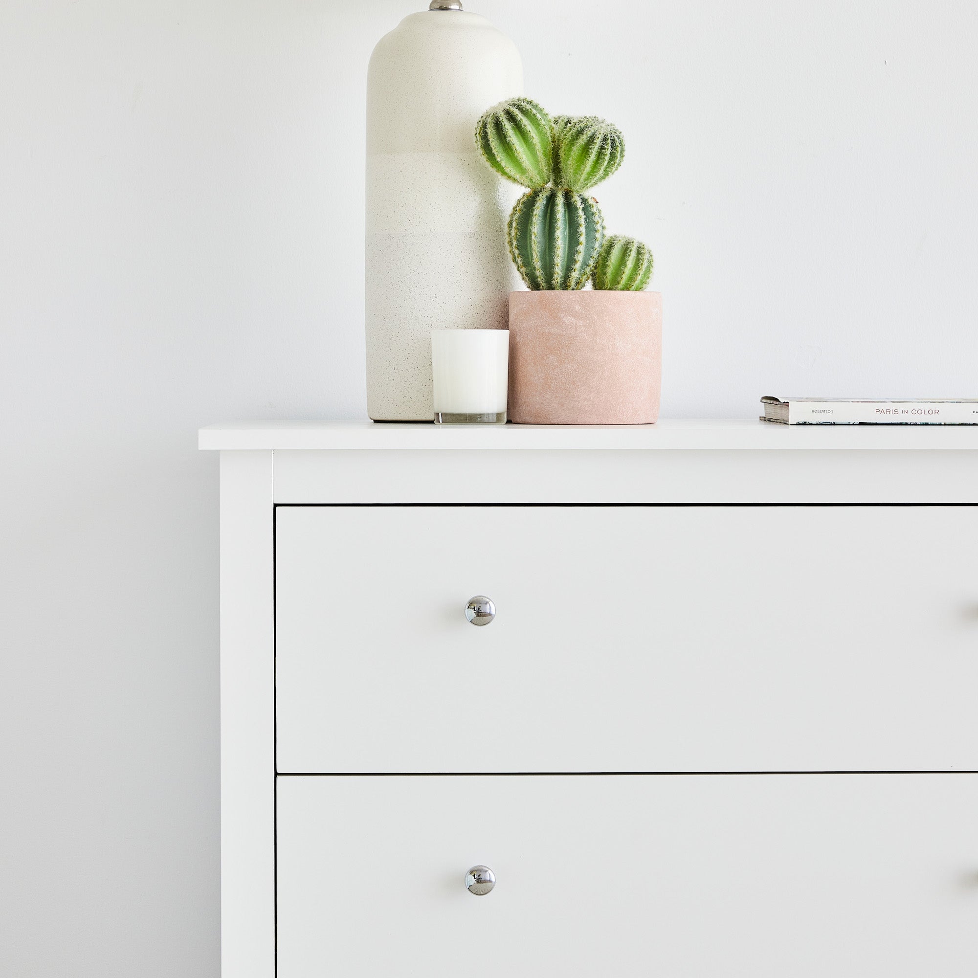 Gemini 80Cm Chest Of 3 Drawers White