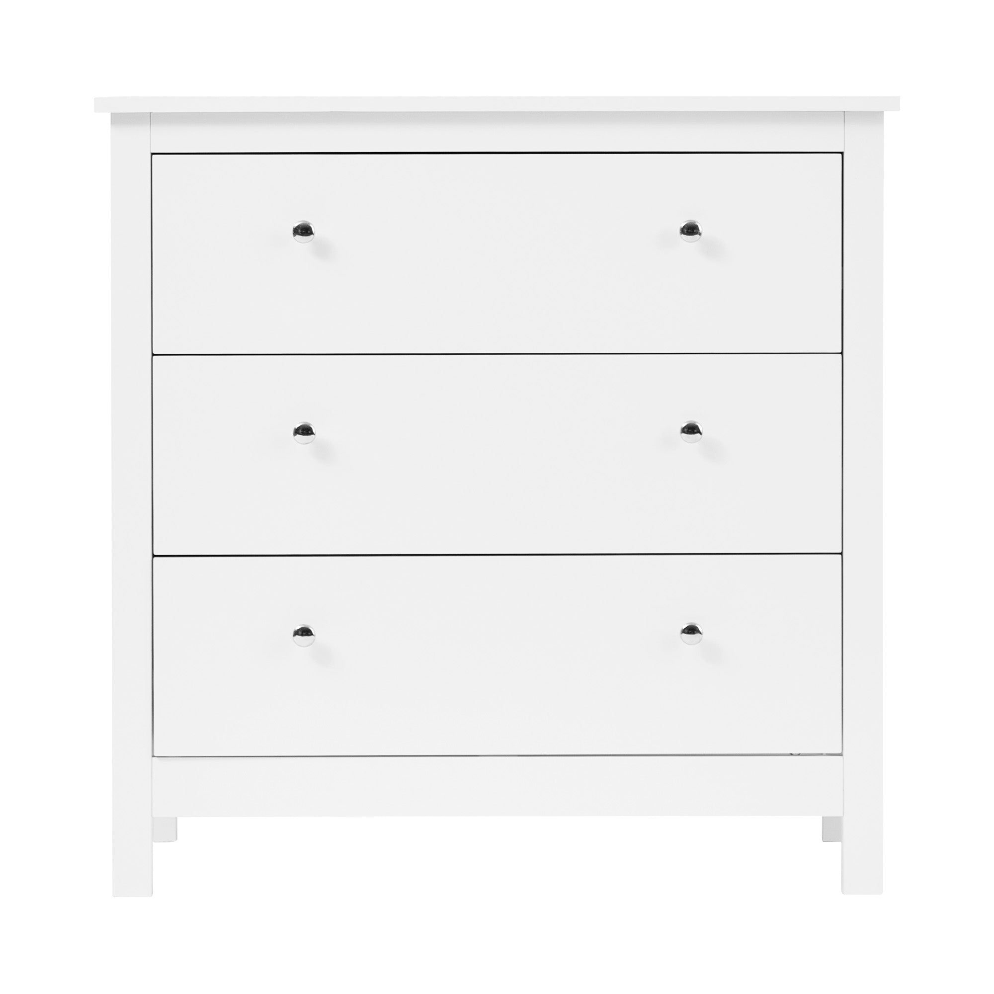 Gemini 80Cm Chest Of 3 Drawers White