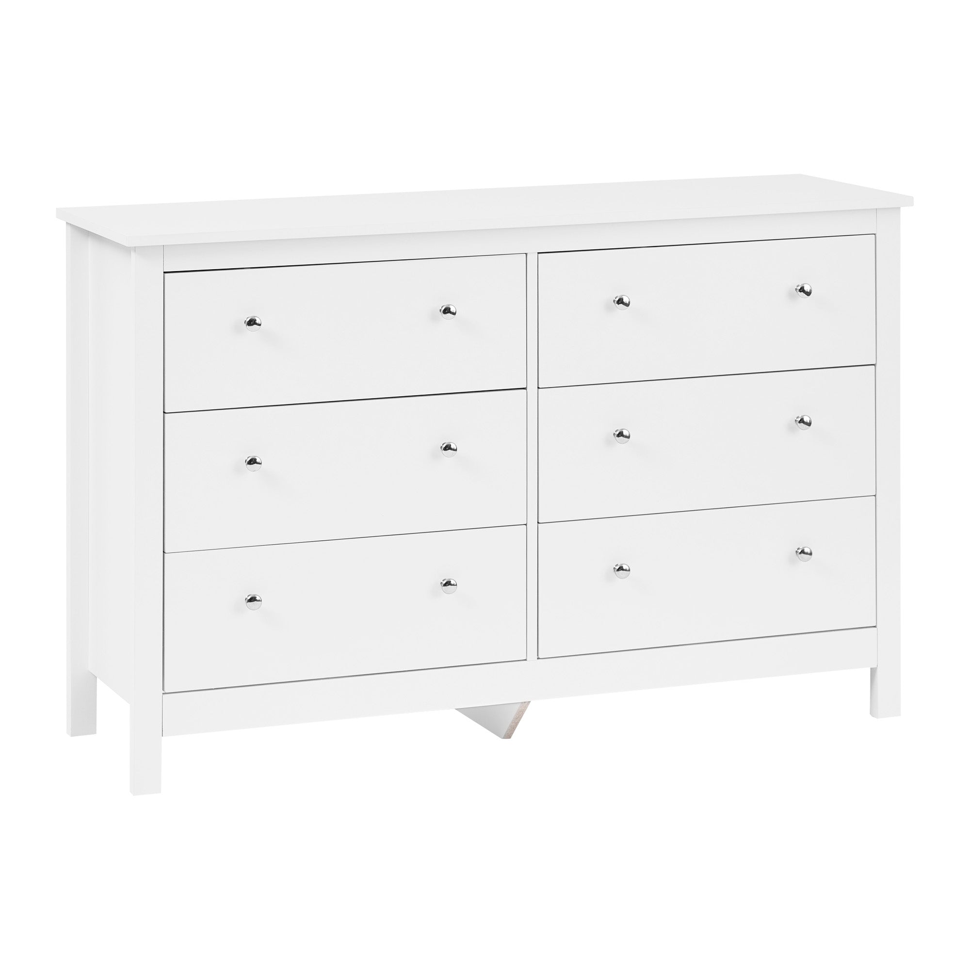 Gemini 120Cm Chest Of 6 Drawers White