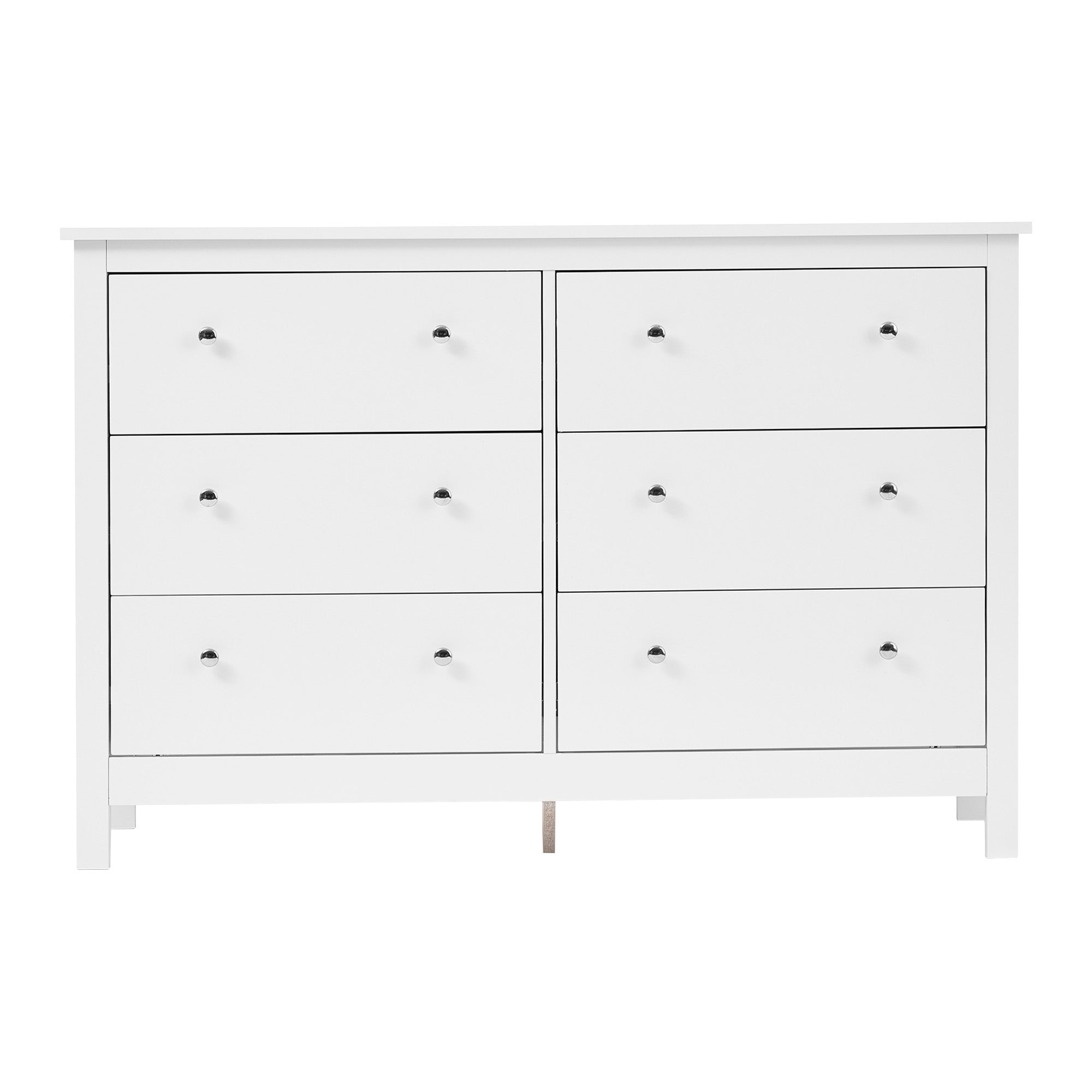 Gemini 120Cm Chest Of 6 Drawers White