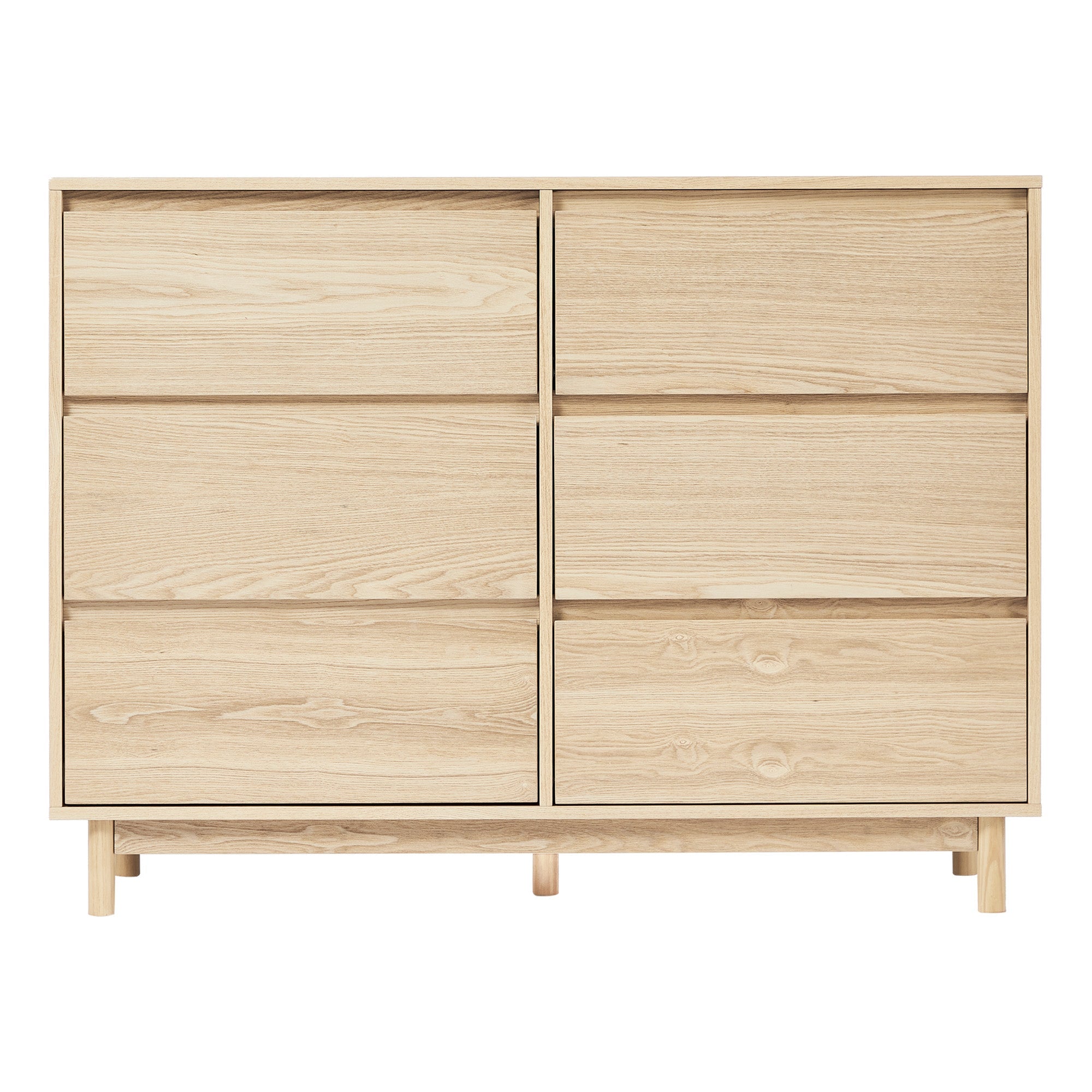 Emerson 120Cm Chest Of 6 Drawers Natural