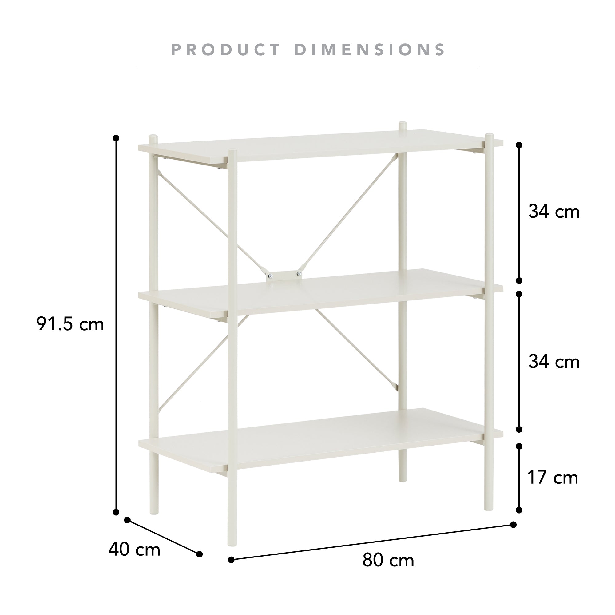 Carmel Shelving Unit - 3 Tier