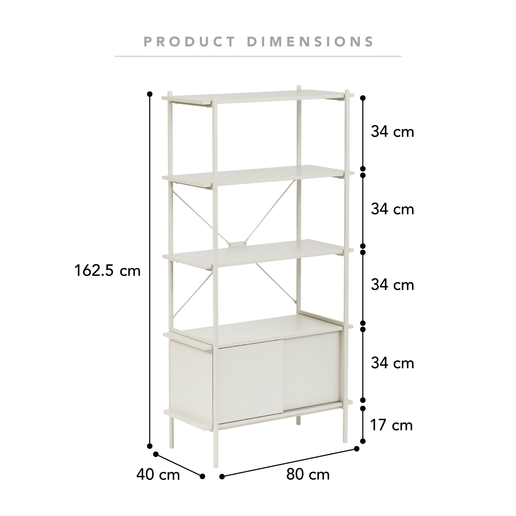 Carmel Shelving Unit - 4 Tier