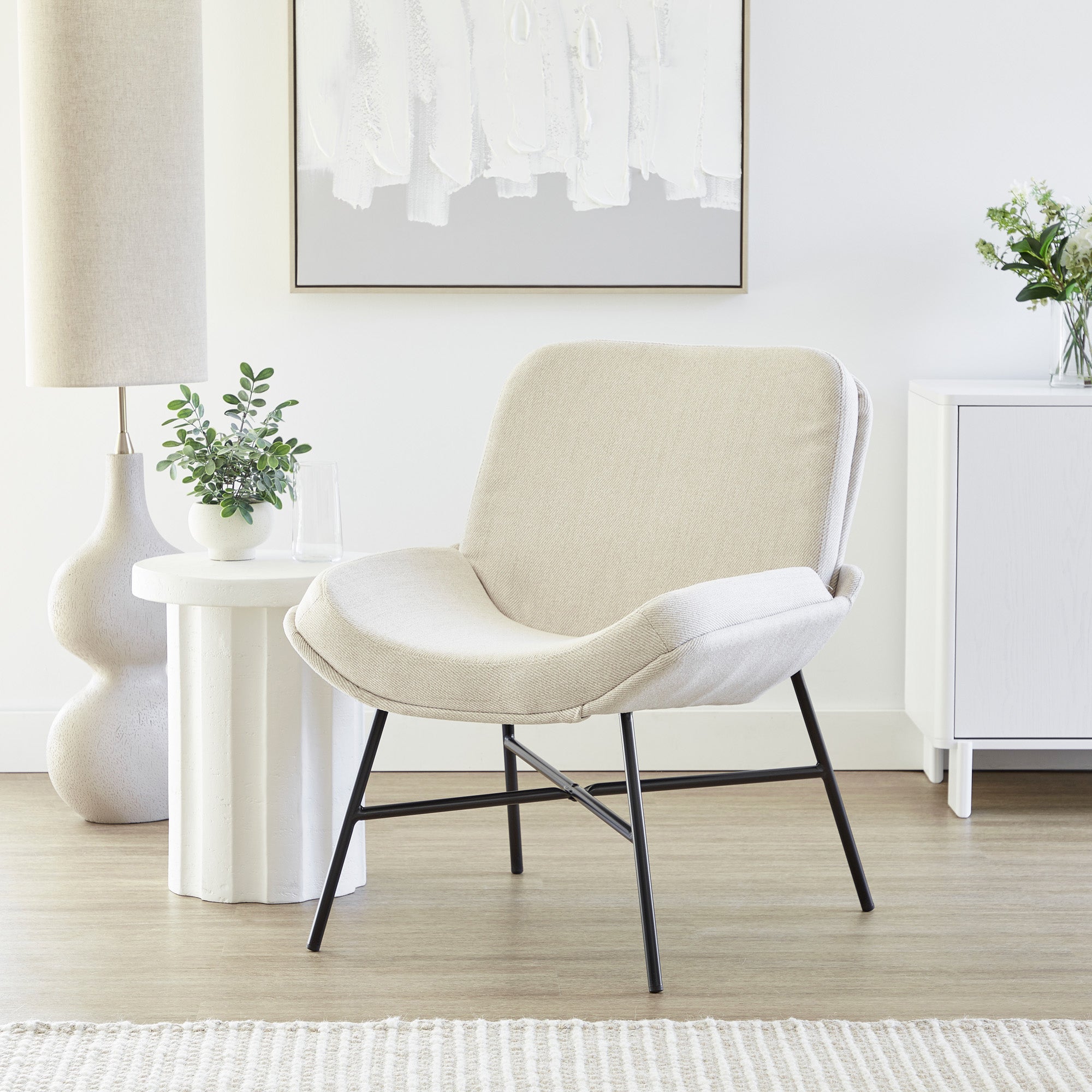 Remy Accent Chair Cream