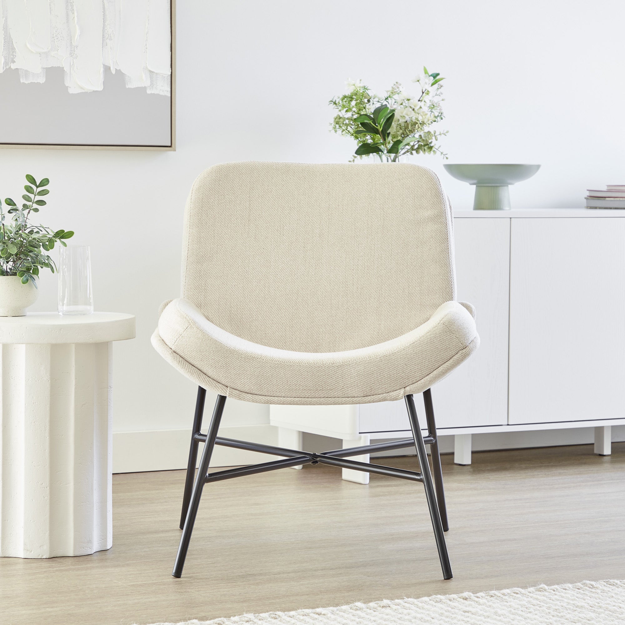 Remy Accent Chair Cream