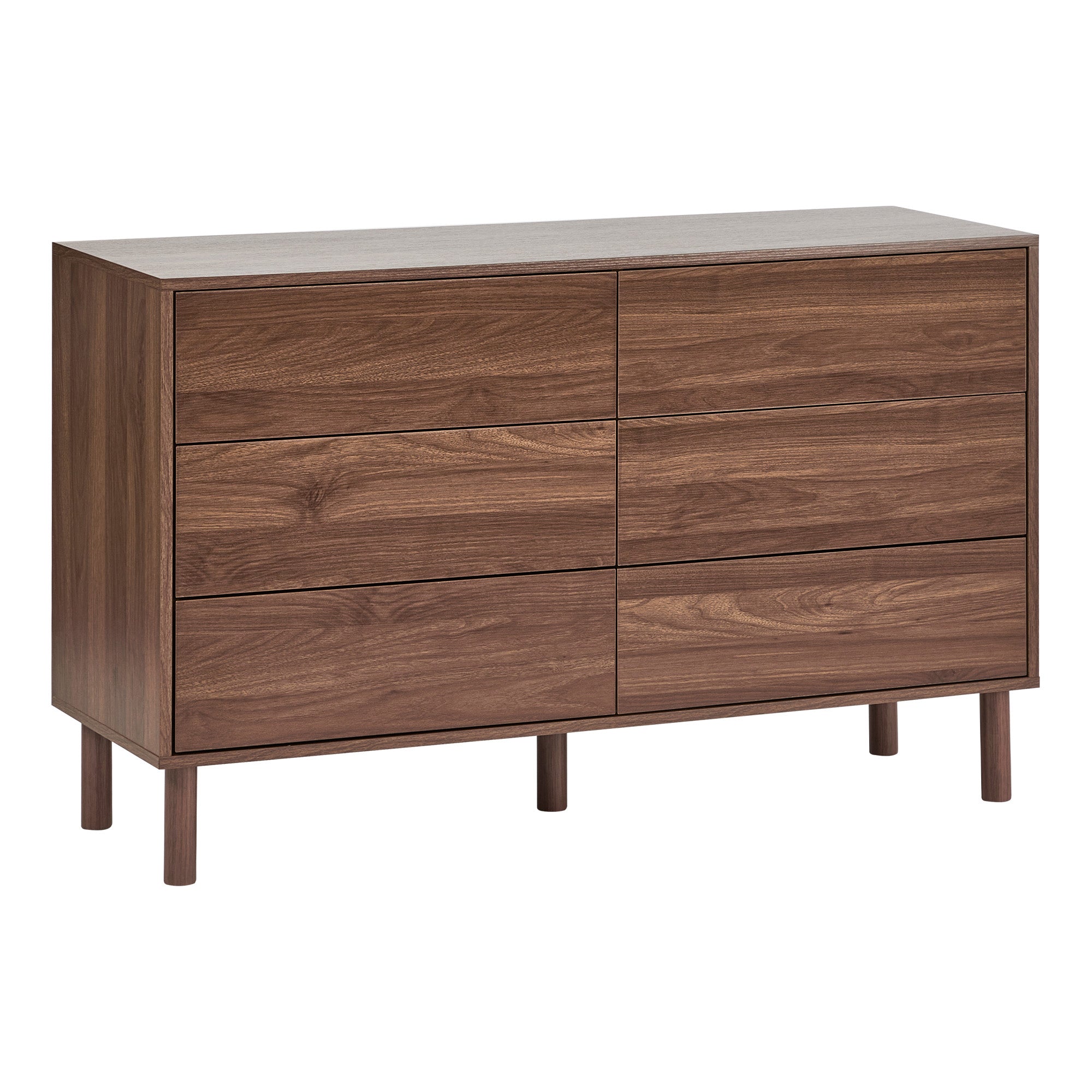 Norquay 120cm Chest of 6 Drawers Walnut