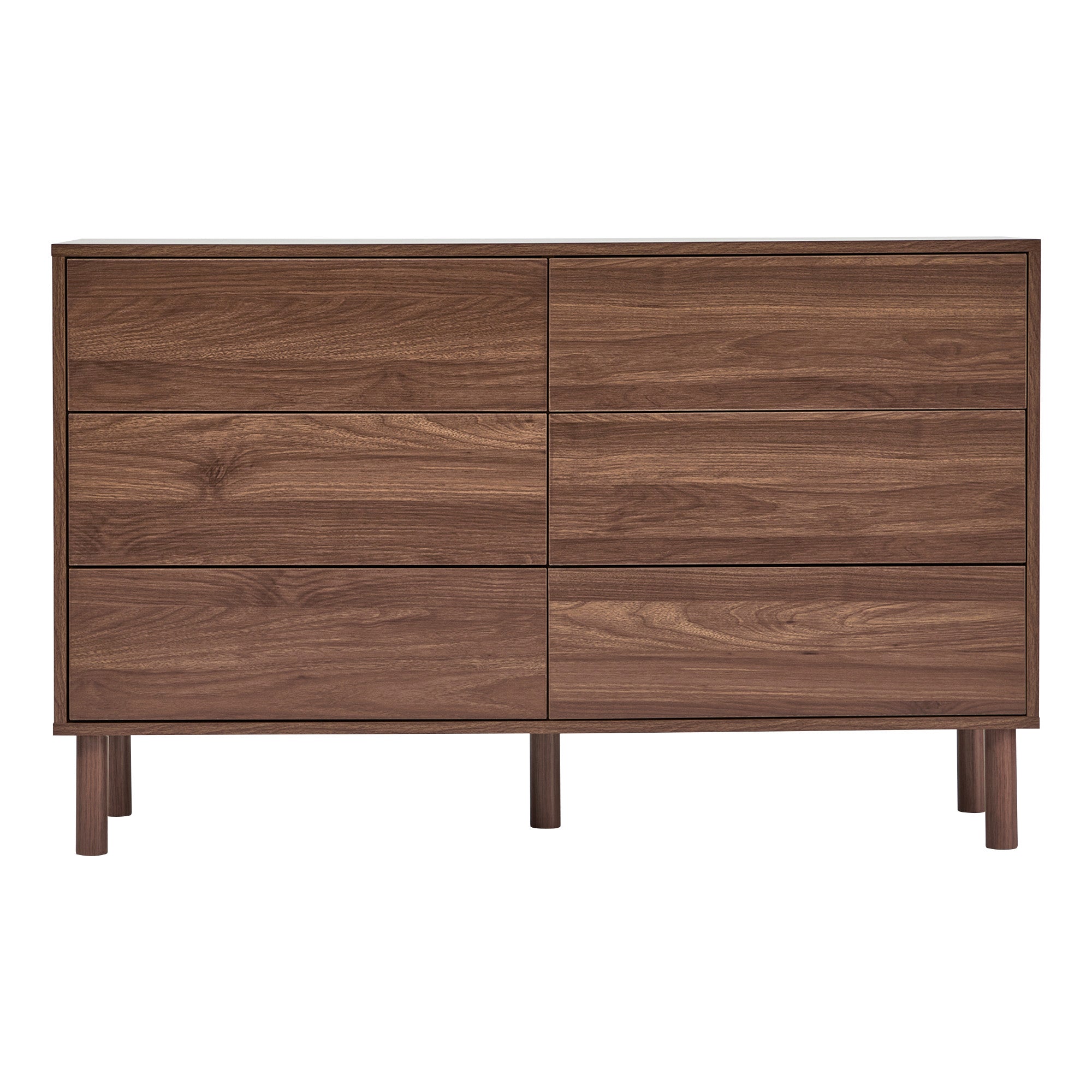 Norquay 120cm Chest of 6 Drawers Walnut