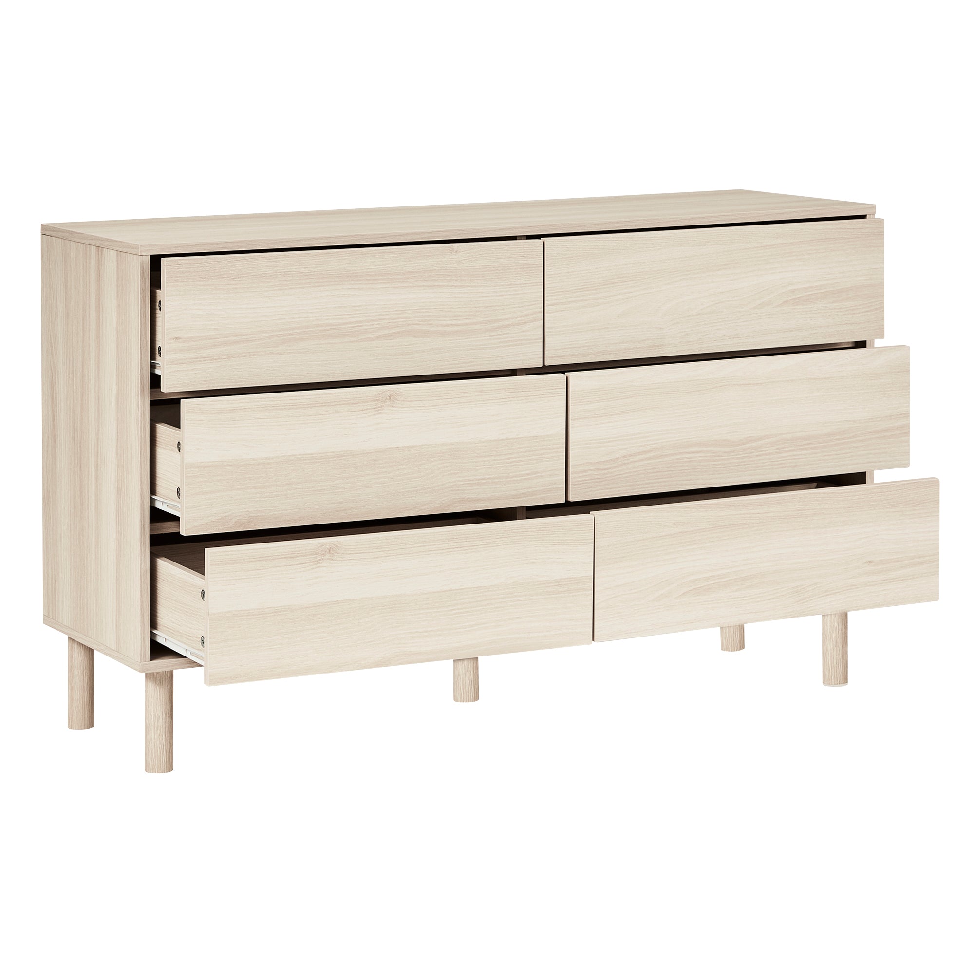 Cooper & Co. Norquay 120cm Chest of 6 Drawers Light Oak