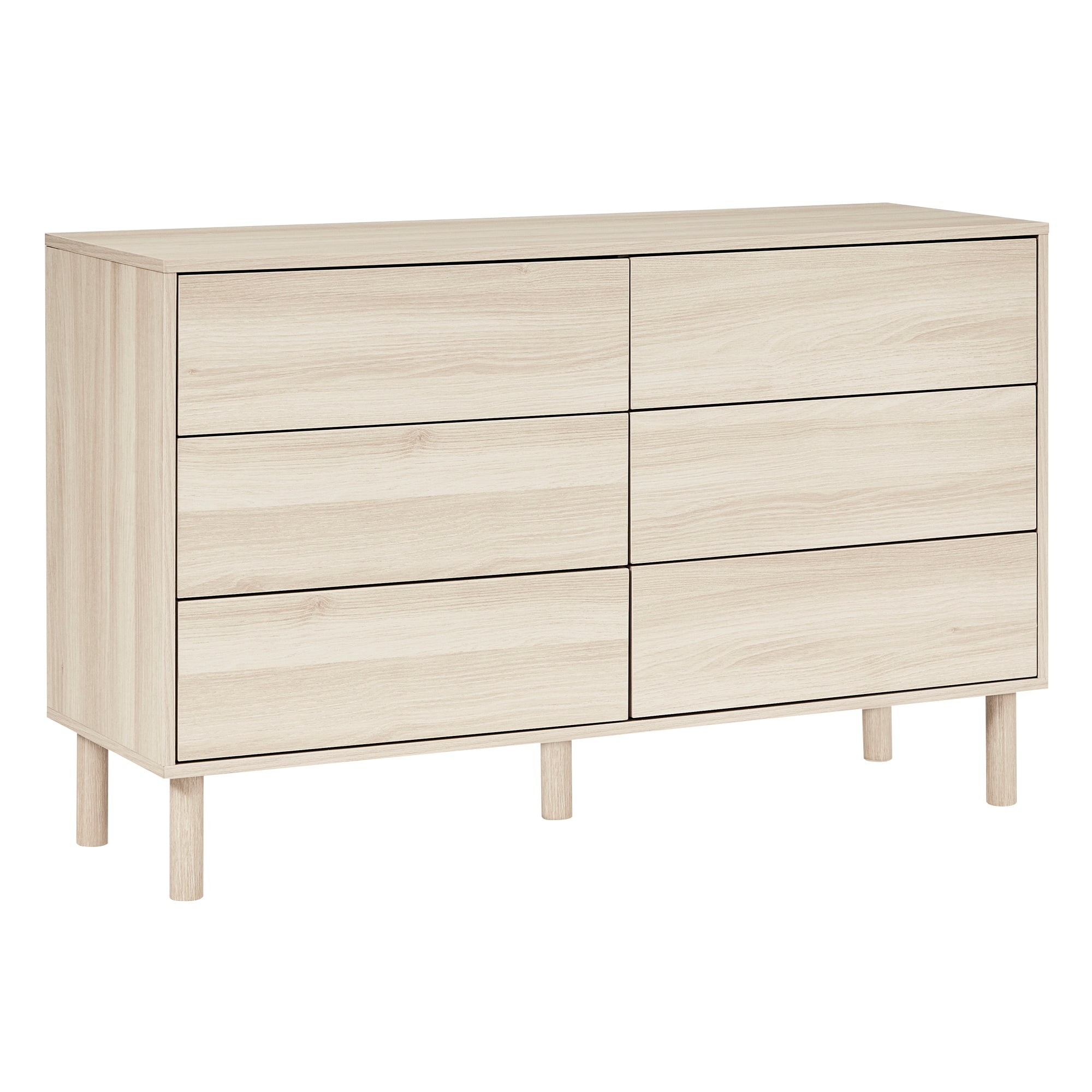 Cooper & Co. Norquay 120cm Chest of 6 Drawers Light Oak