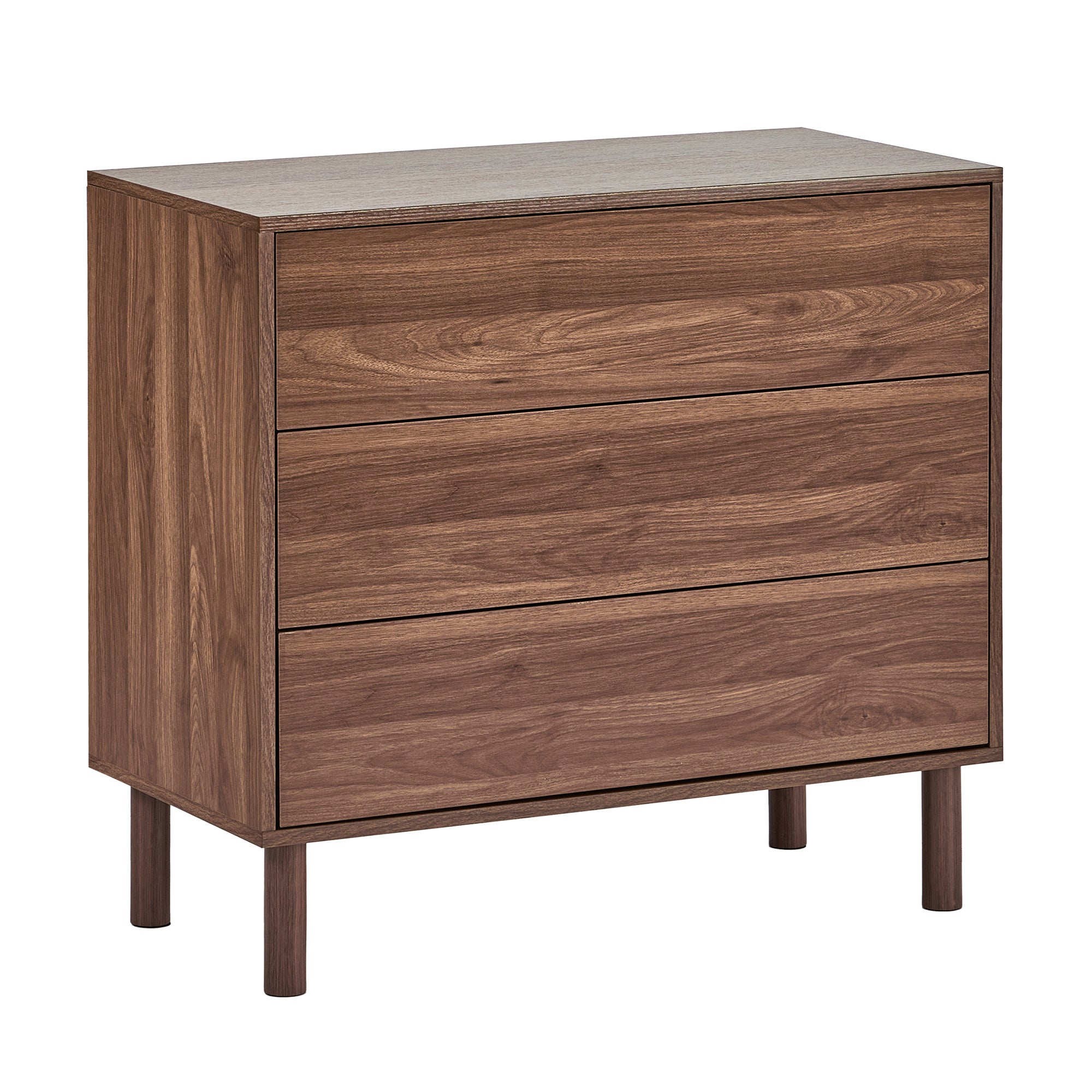 Norquay 80cm Chest of 3 Drawers Walnut