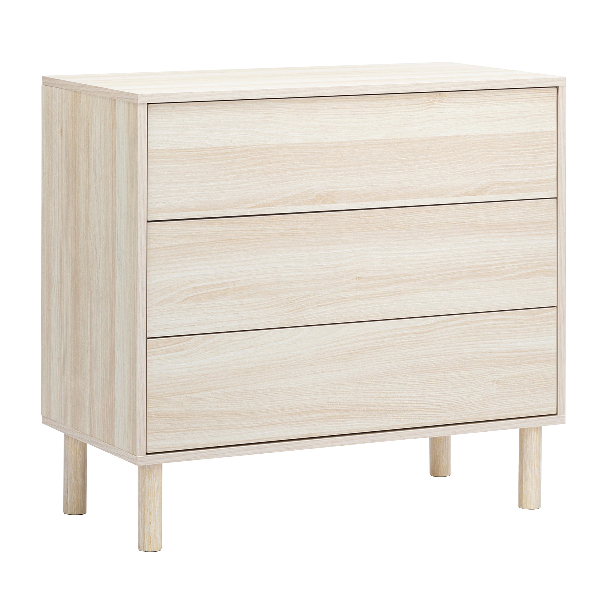 Norquay 80cm Chest of 3 Drawers Light Oak