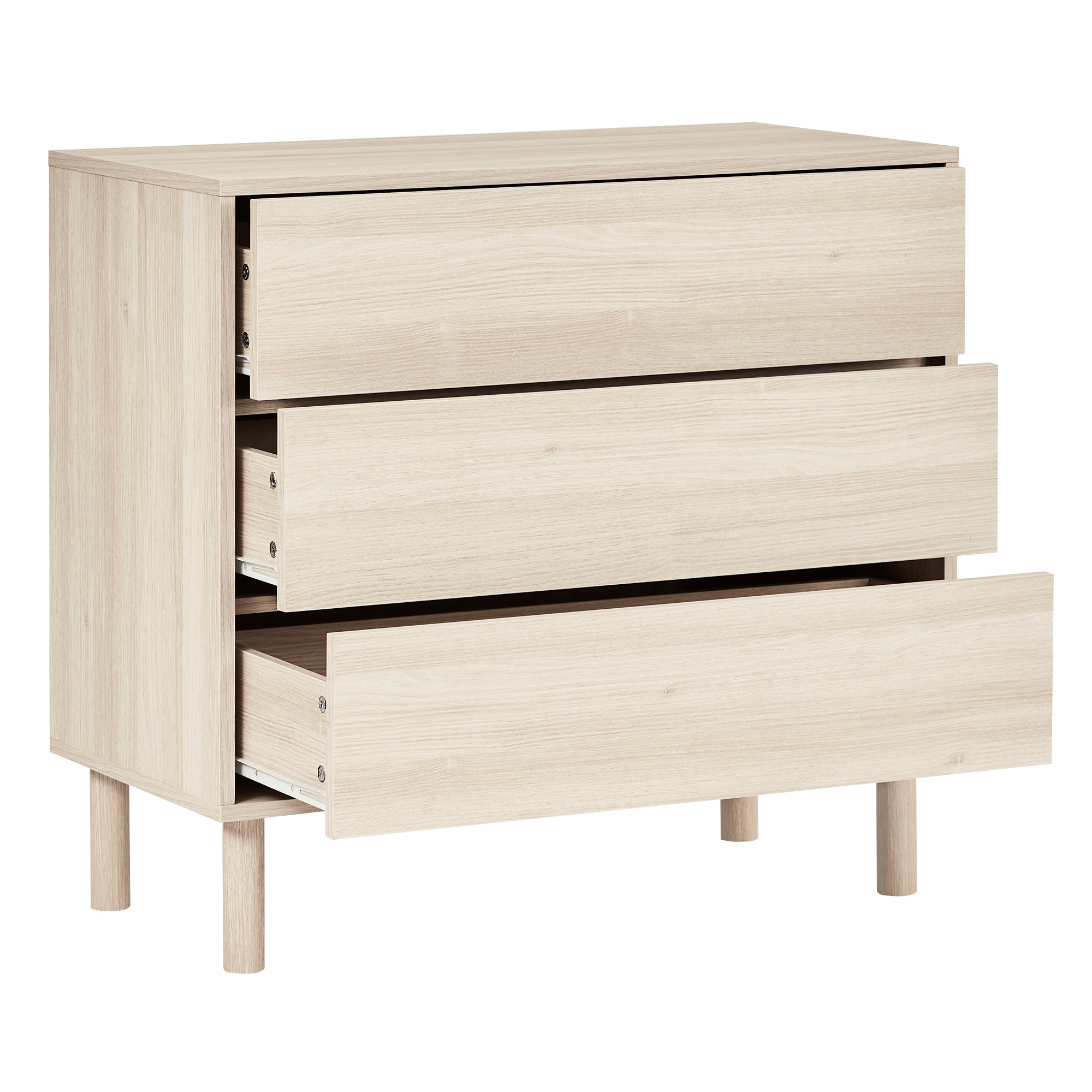 Cooper & Co. Norquay 80cm Chest of 3 Drawers Light Oak