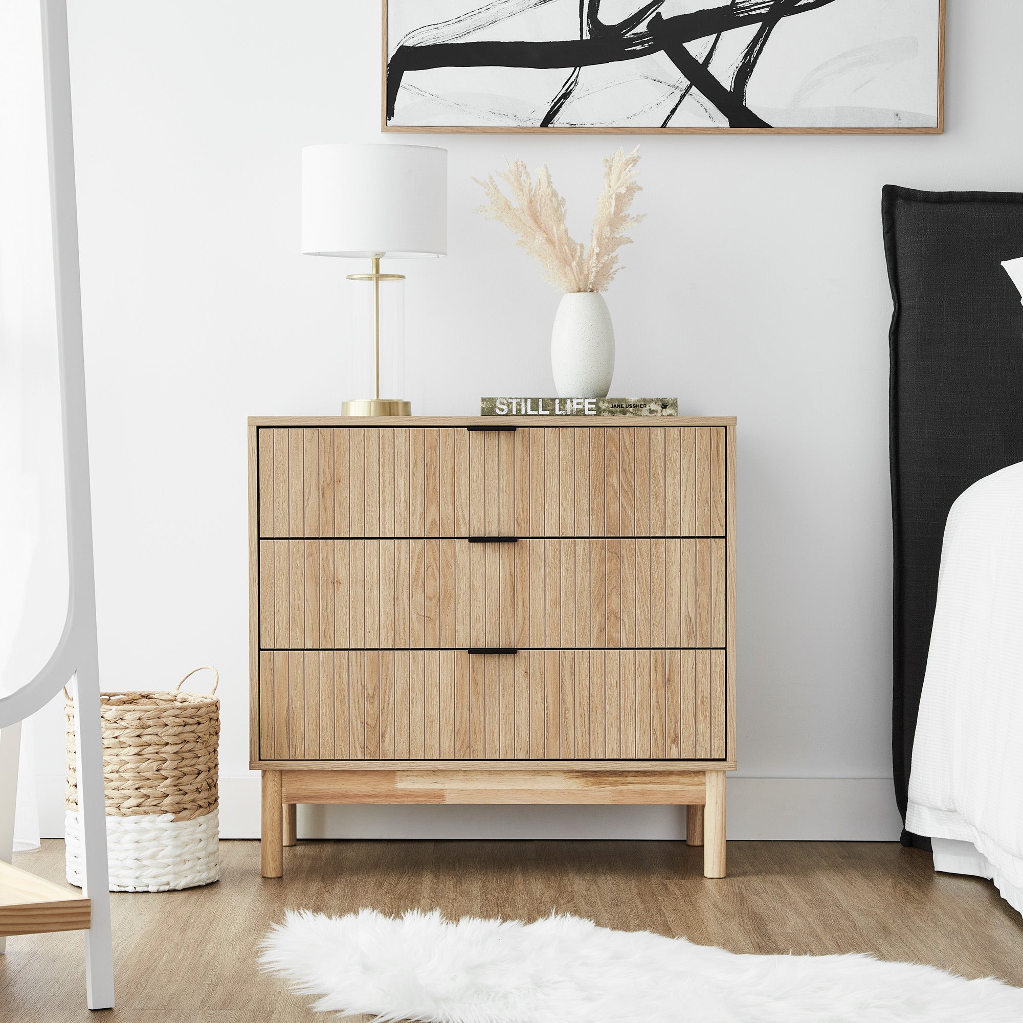 Apia 80cm Chest of 3 Drawers Natural