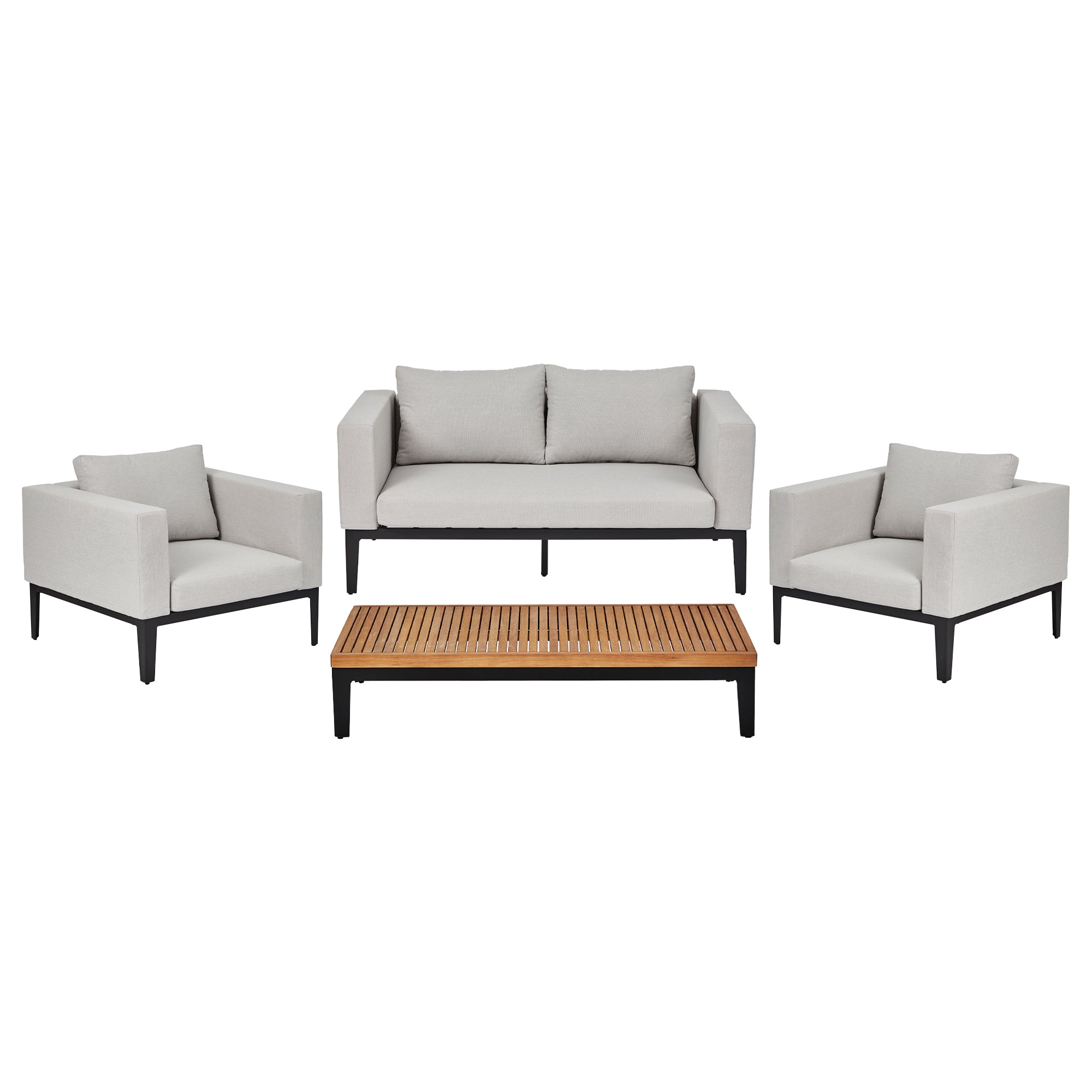 Aruba 4-piece Outdoor Conversation Set Grey