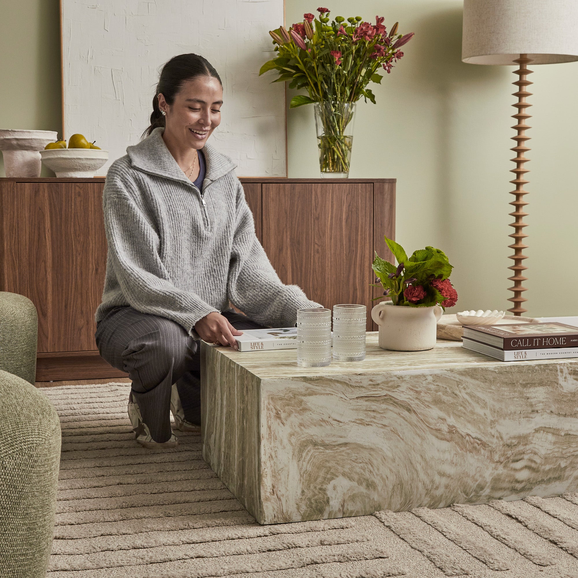 furniture, mirror, and home decor