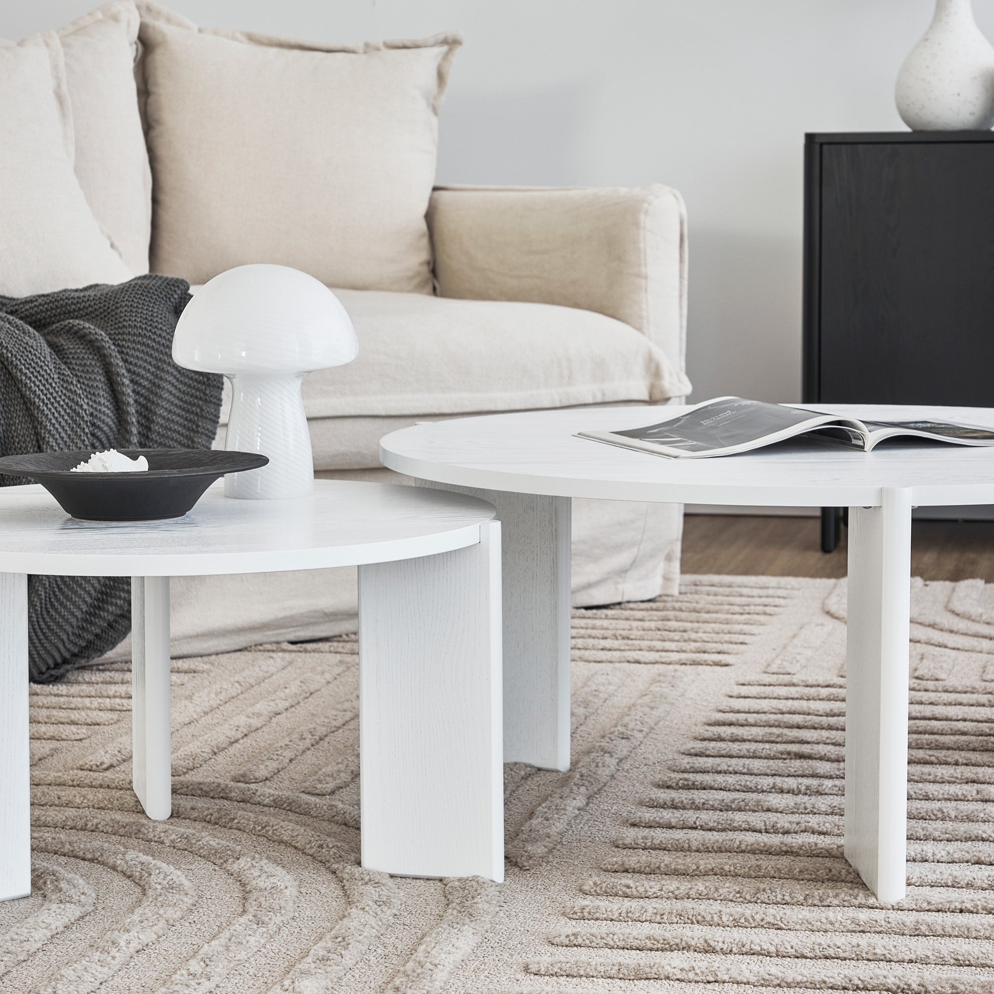 Taupo Coffee Tables Set of 2 Straight Legs