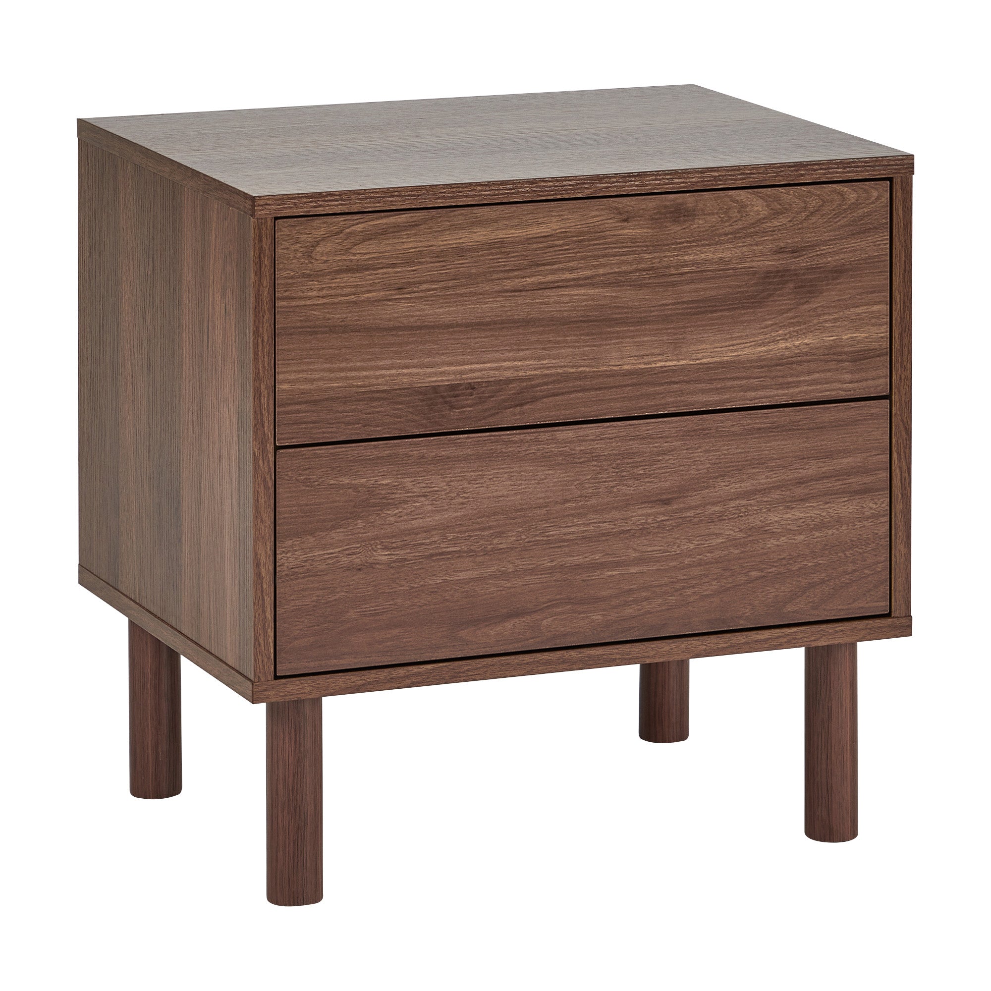 Norquay 50cm Bedside Table Walnut