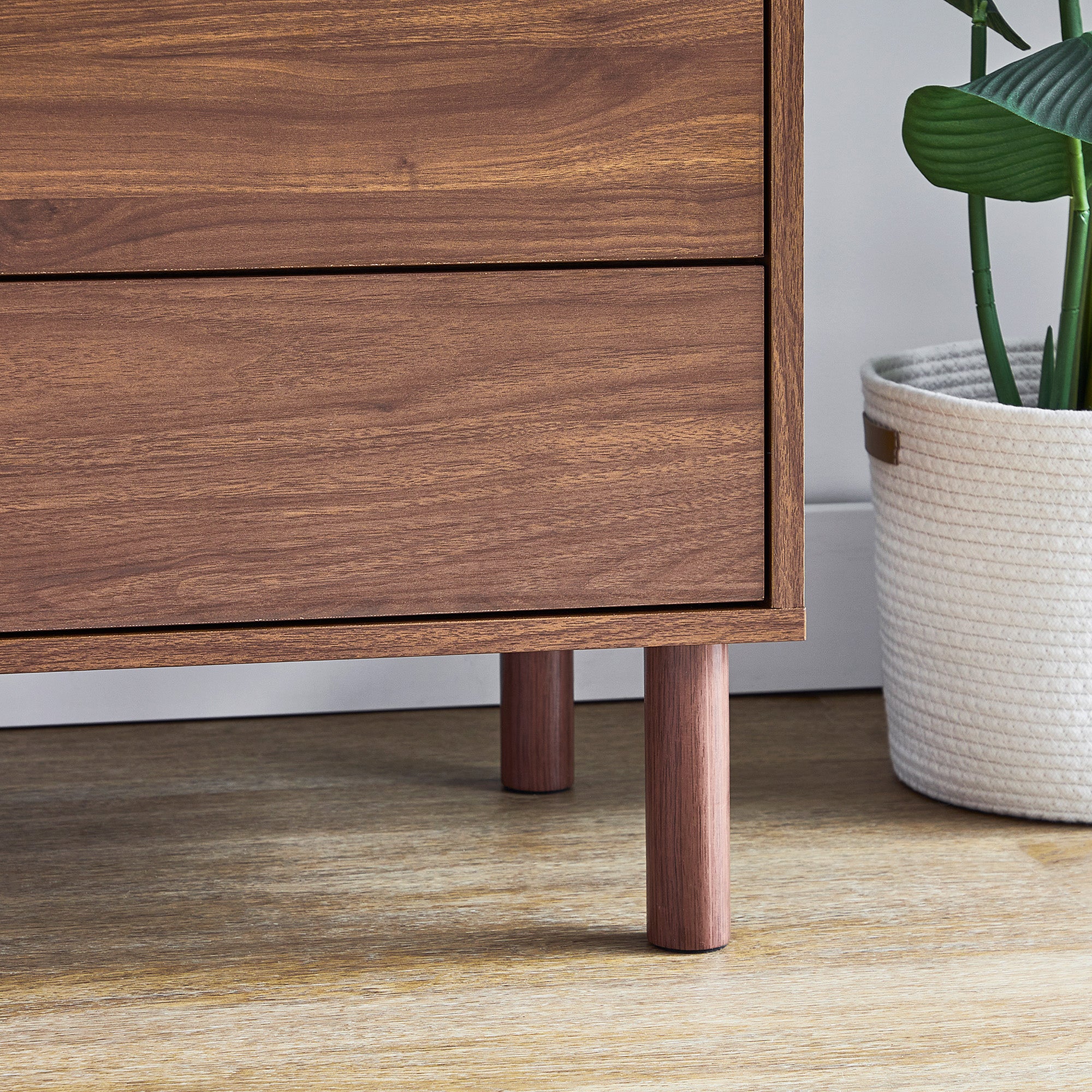 Norquay 50cm Bedside Table Walnut