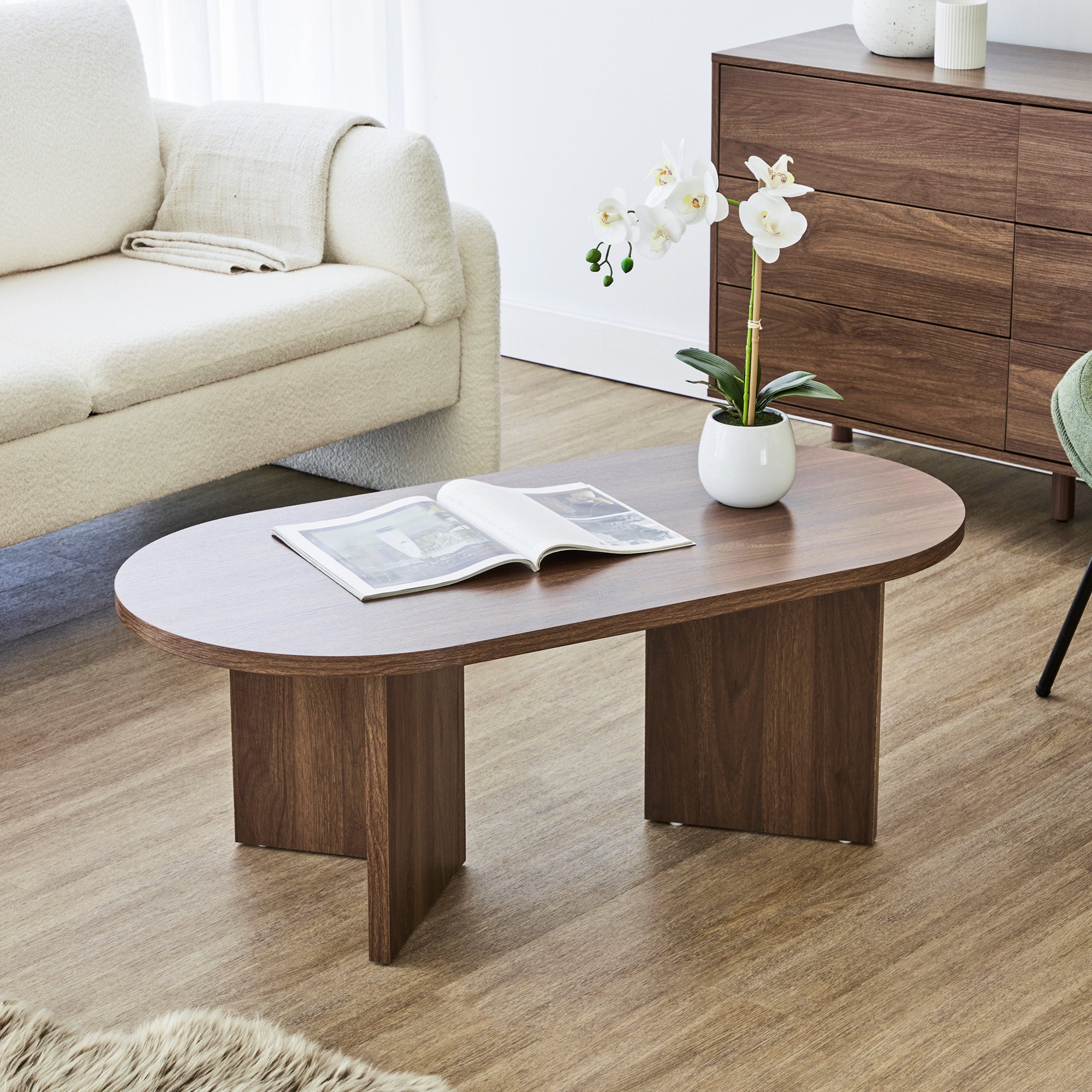 Norquay 110cm Coffee Table Walnut