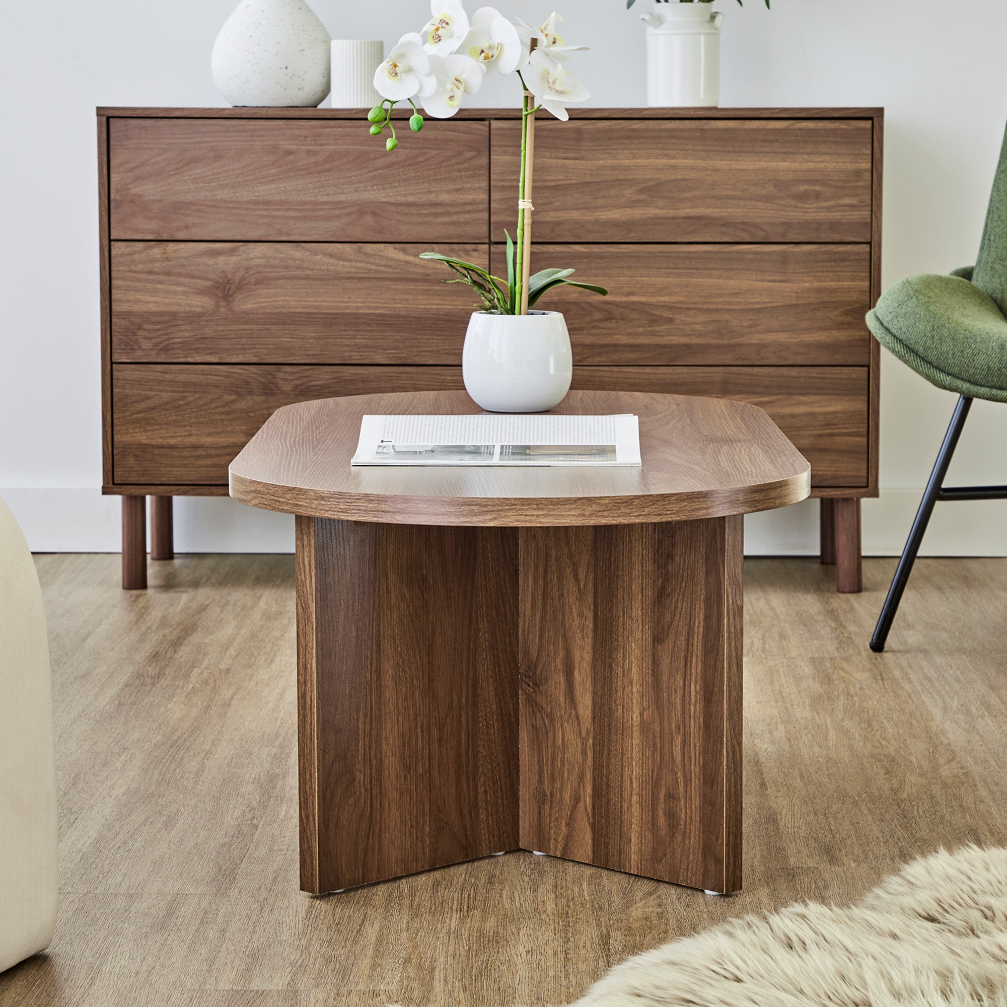 Norquay 110cm Coffee Table Walnut