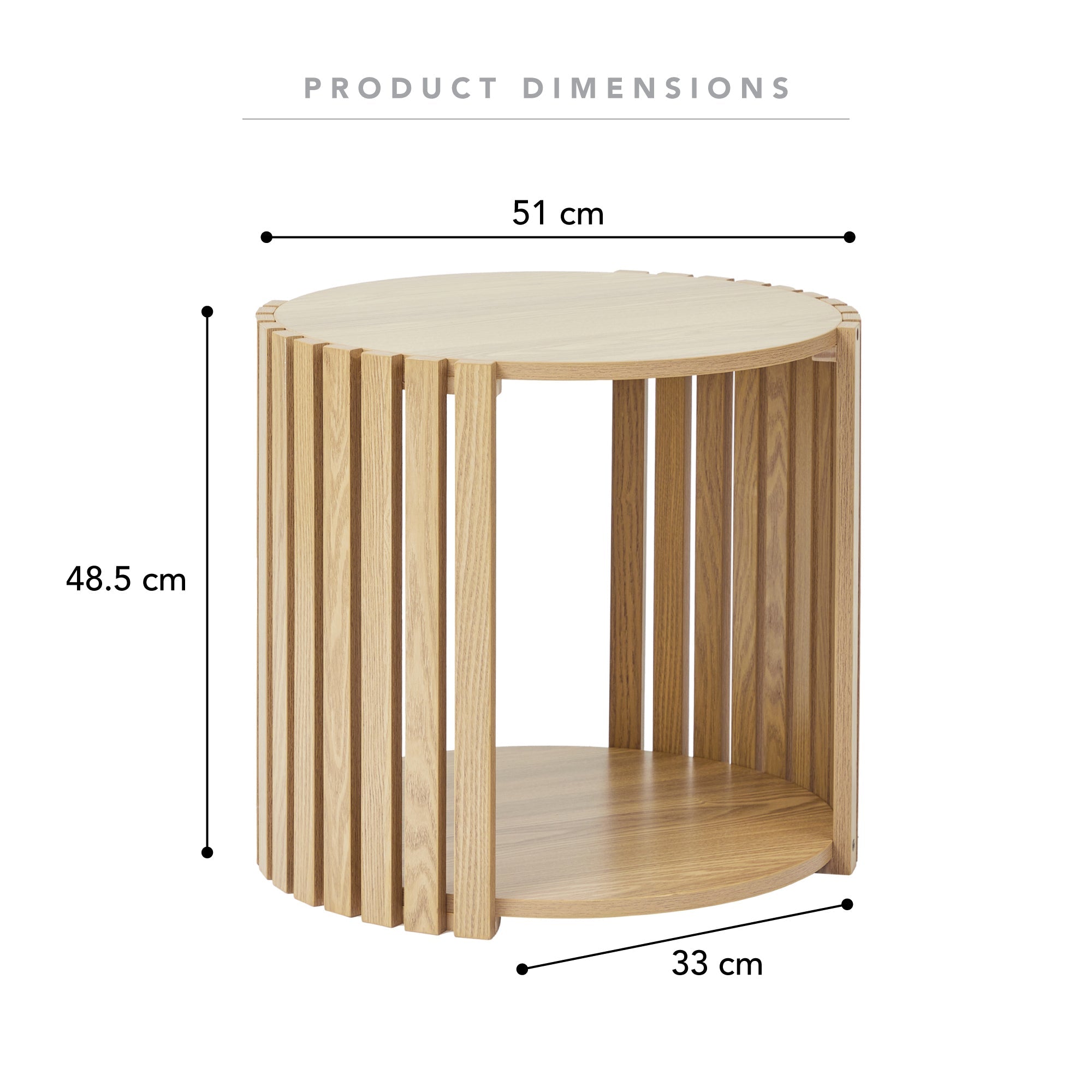 Samara 51cm Side Table Natural