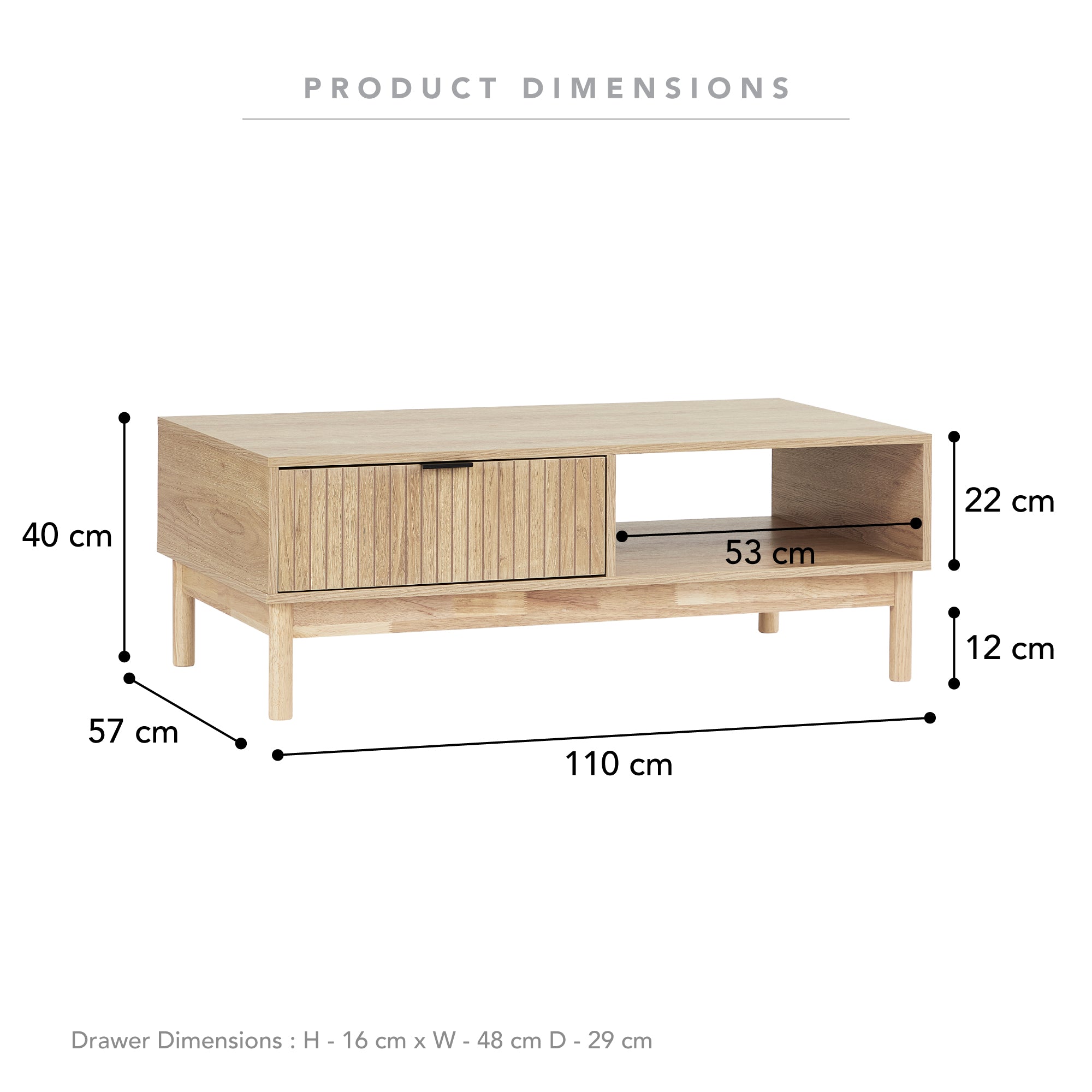 Apia 110cm Coffee Table