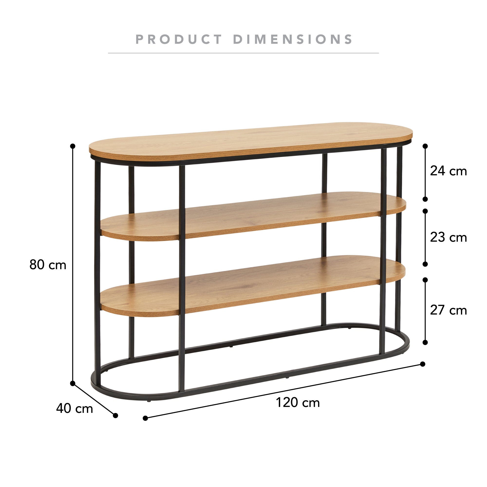 Sonoma 120cm Sideboard Black