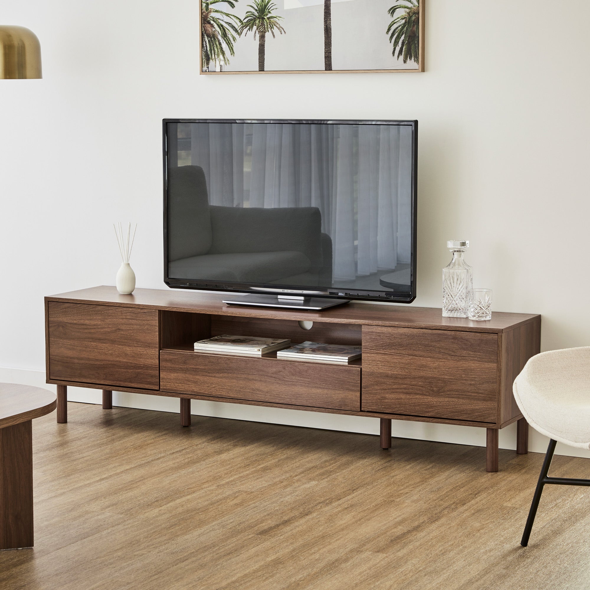 Norquay 180cm TV Unit Walnut