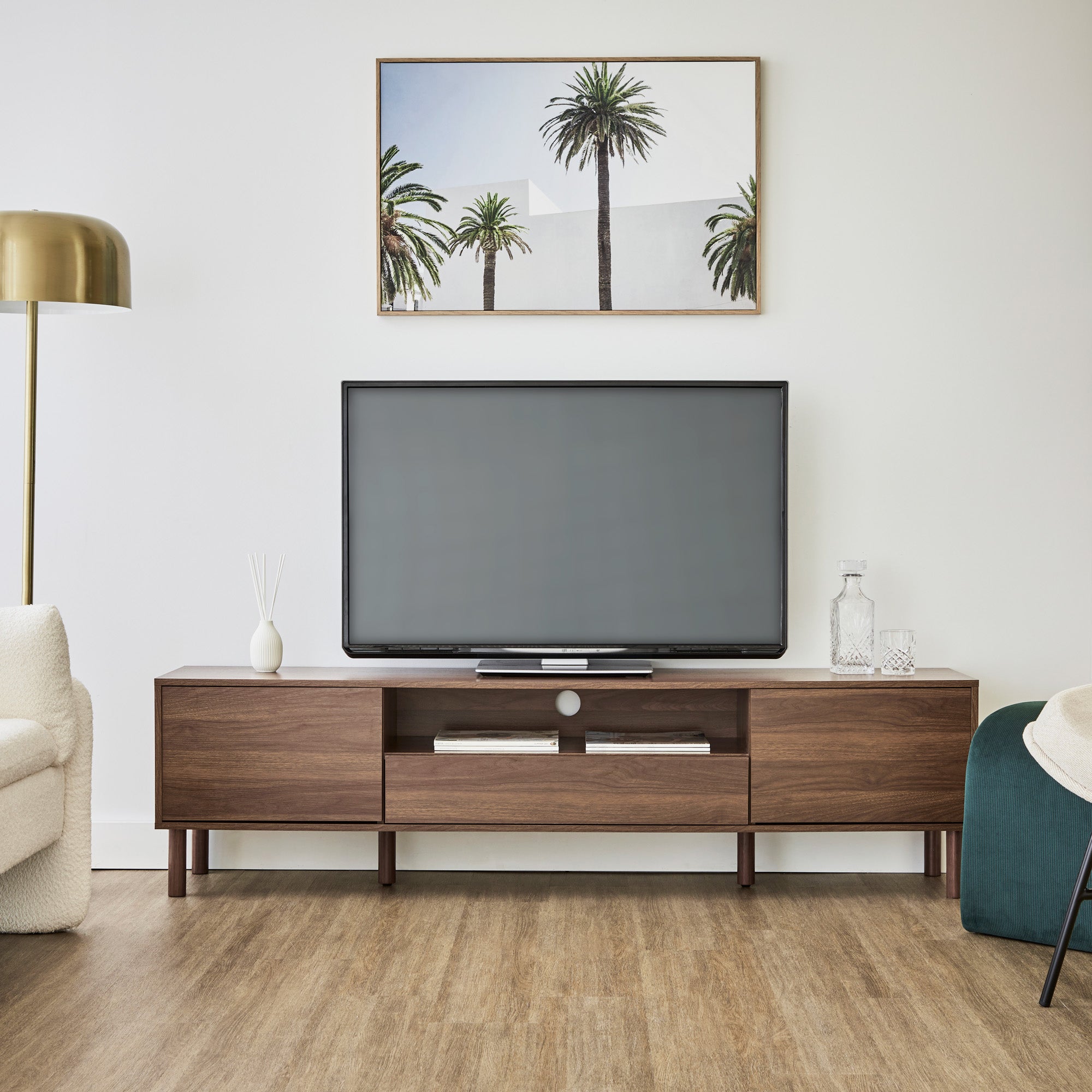 Norquay 180cm TV Unit Walnut