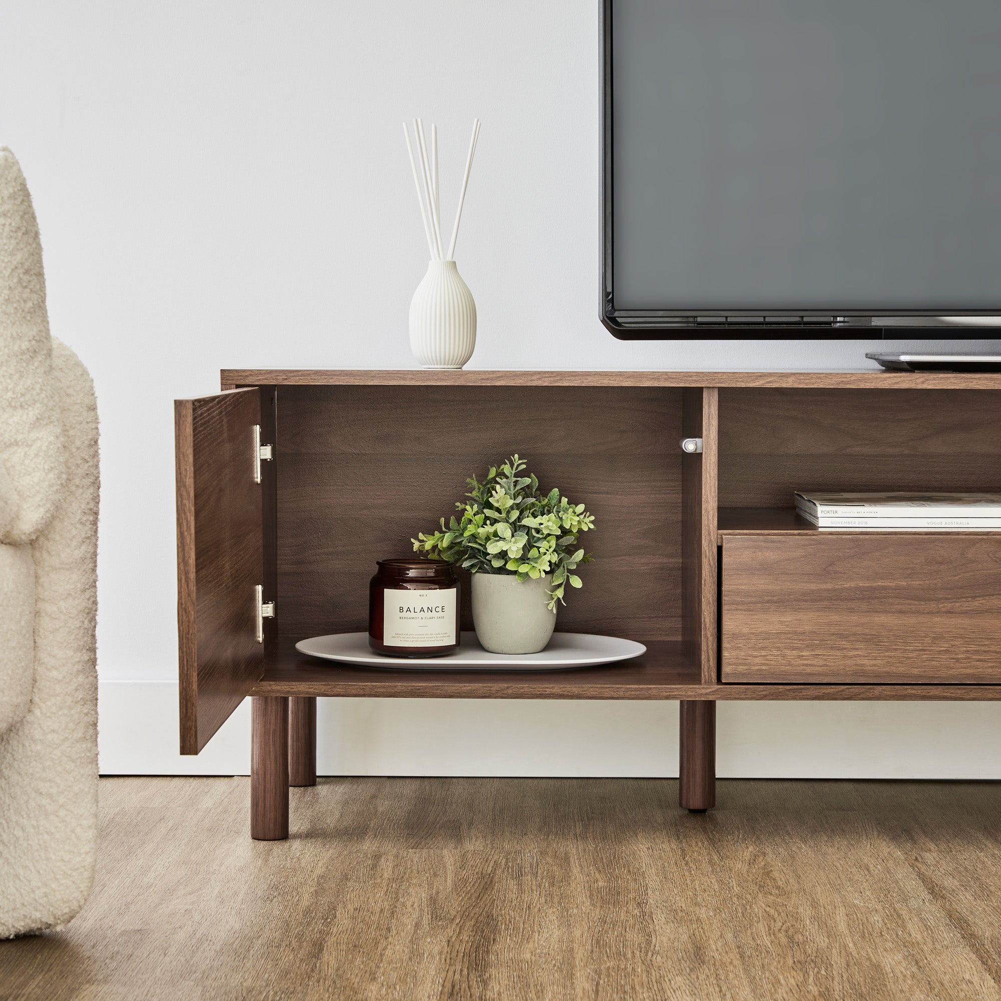 Norquay 180cm TV Unit Walnut