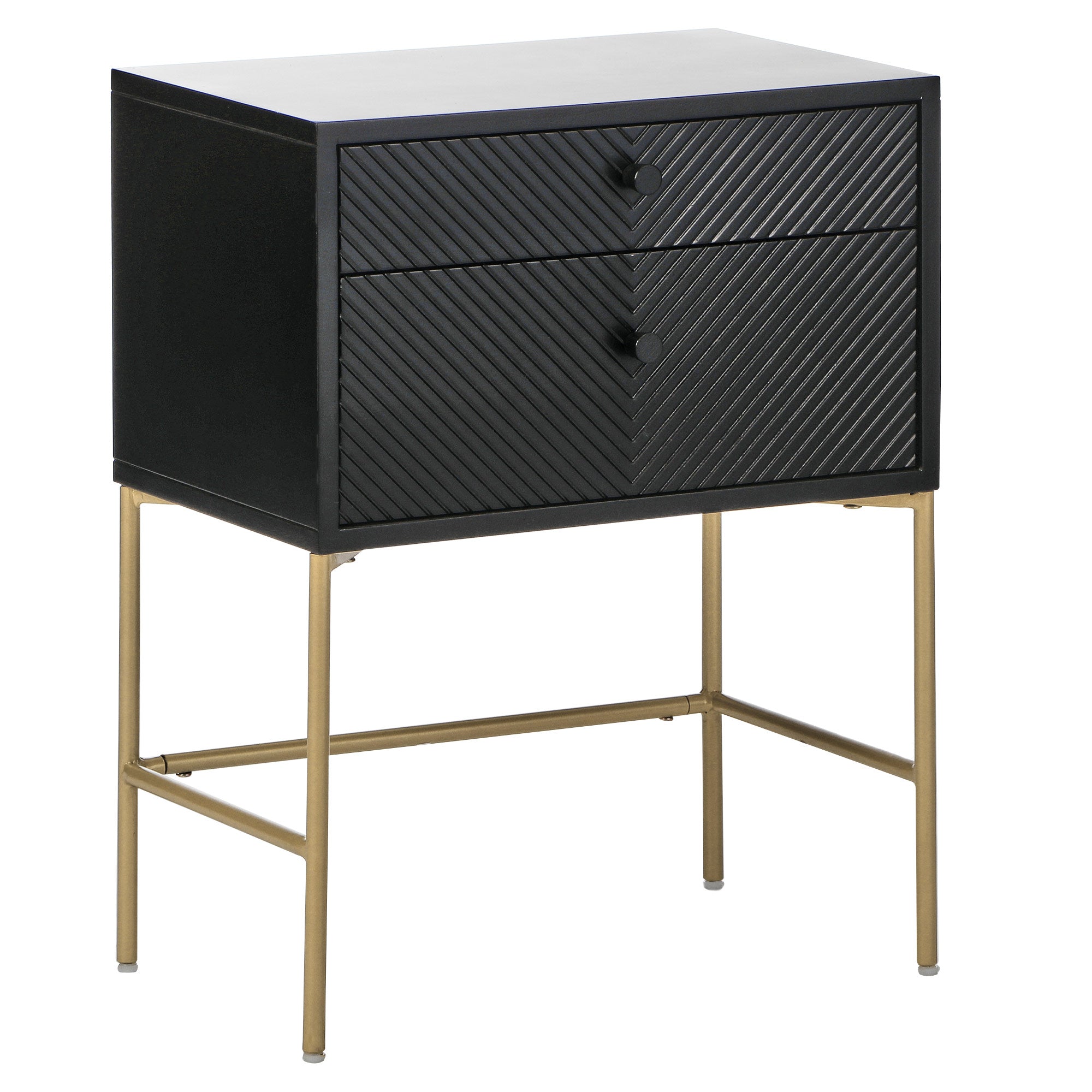 Chelsea 46Cm Bedside Table Black Tables