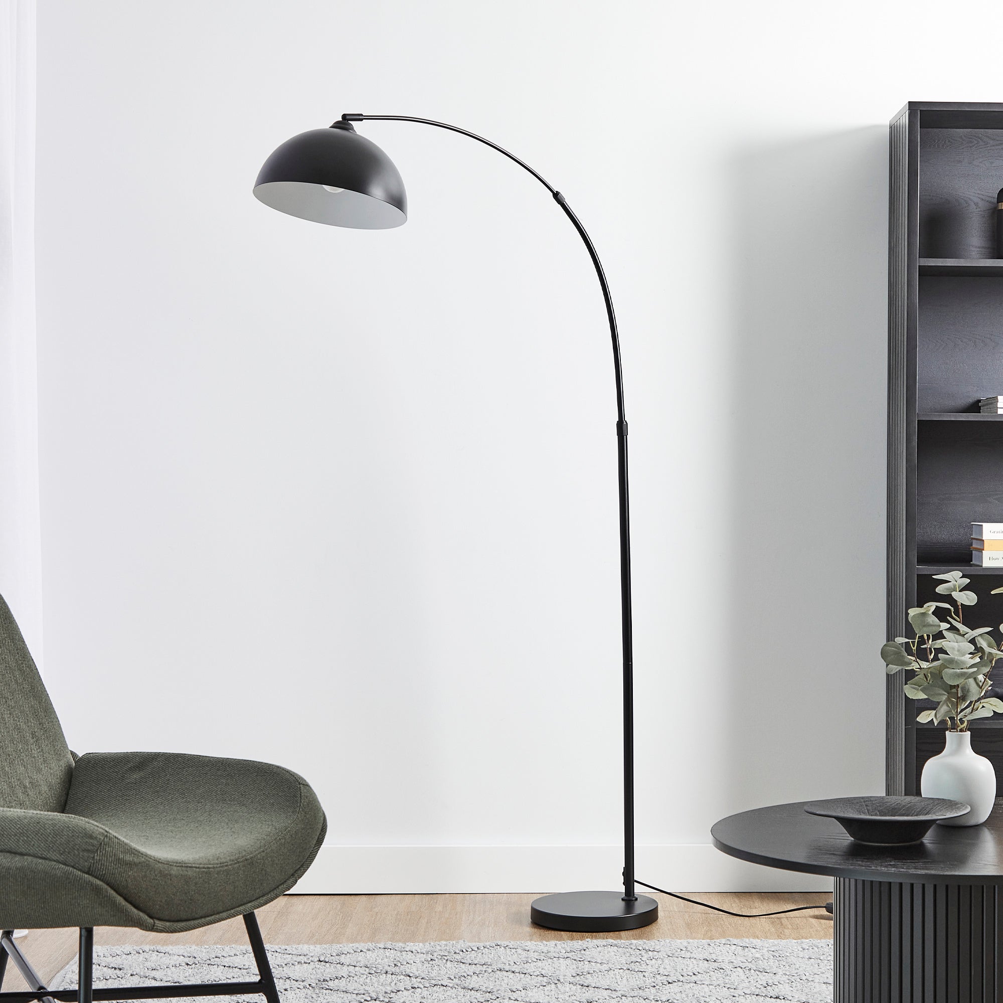 Tokyo 175cm Arch Floor Lamp Black