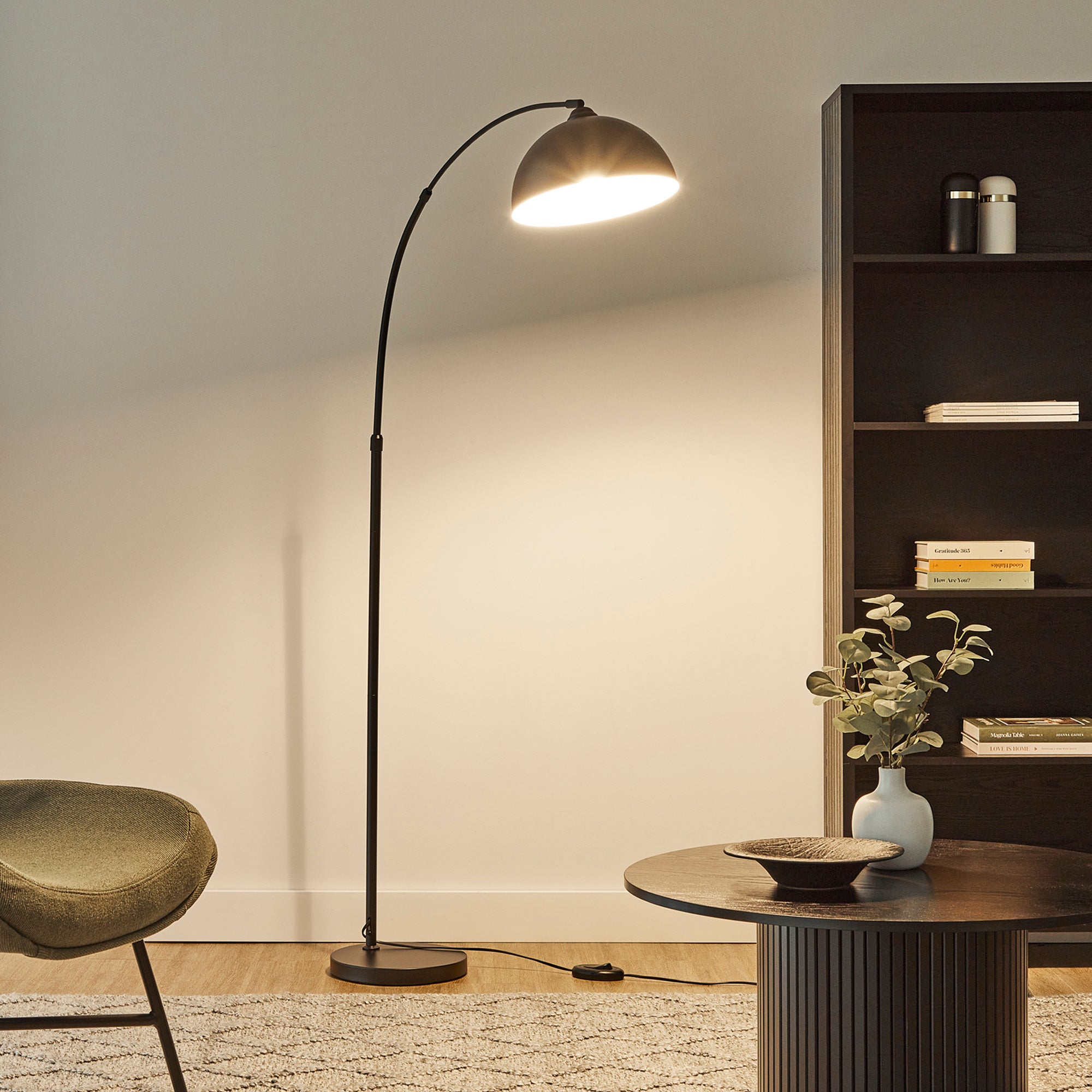 Tokyo 175cm Arch Floor Lamp Black