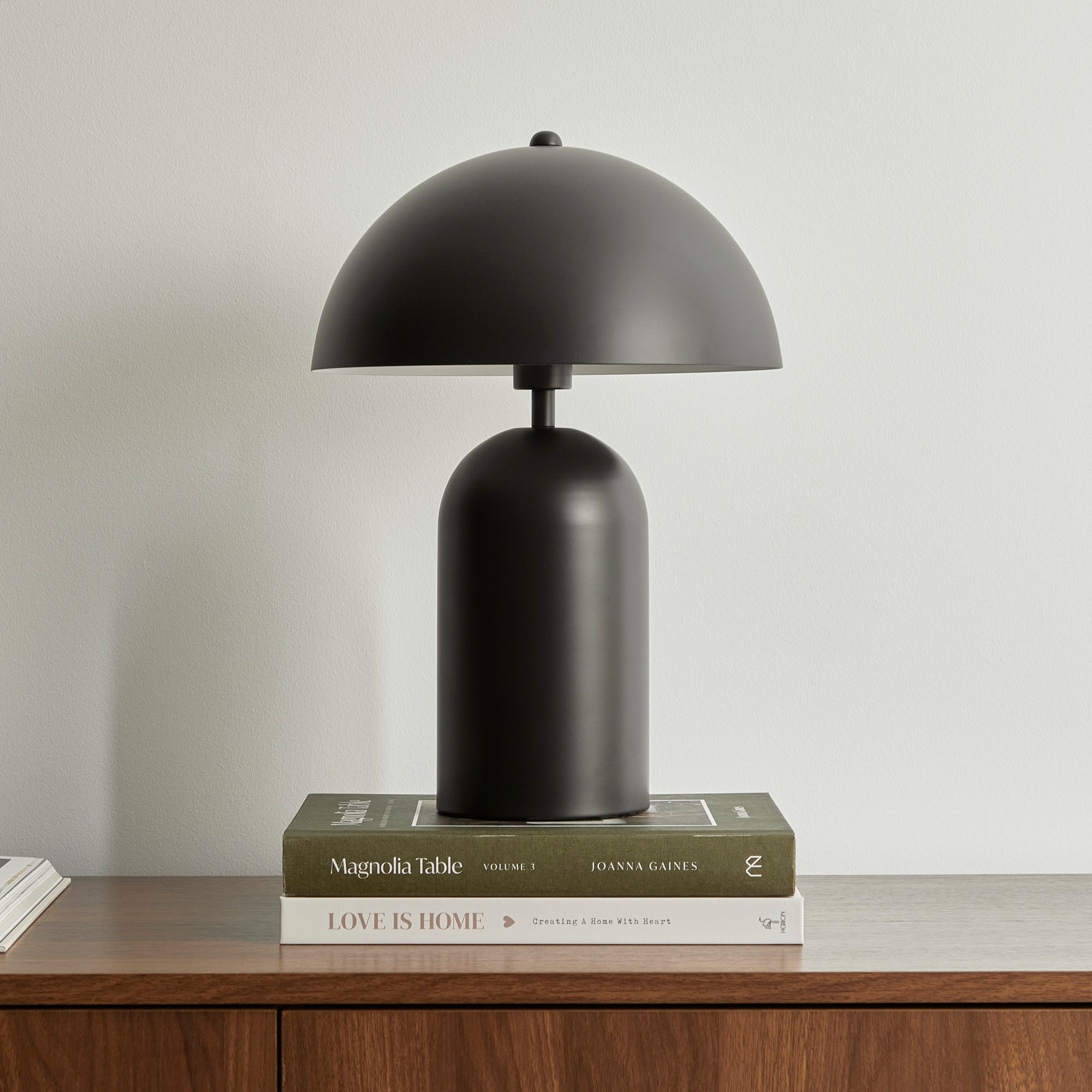 Mushroom 36cm Table Lamp Black