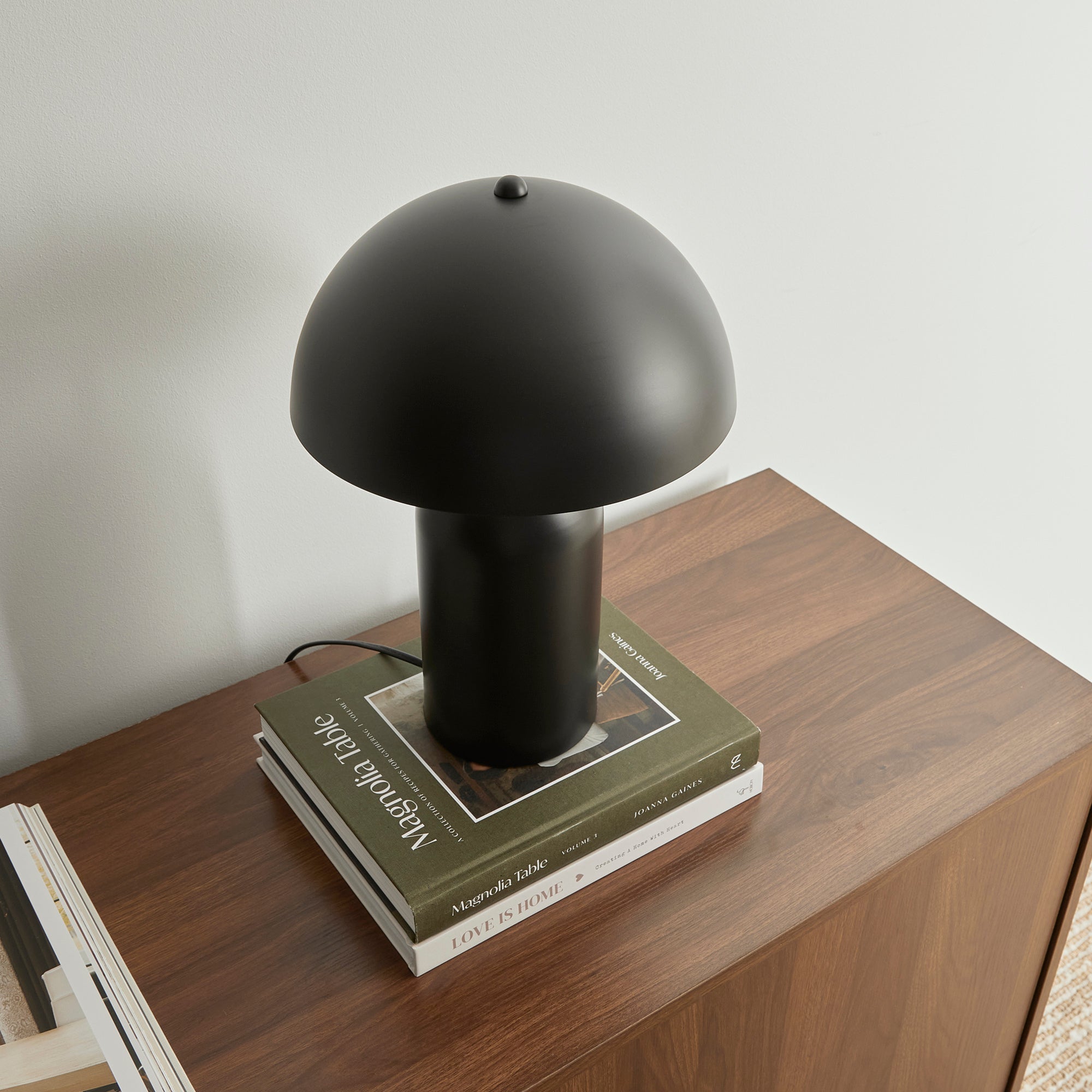 Mushroom 36cm Table Lamp Black (Set of 2)