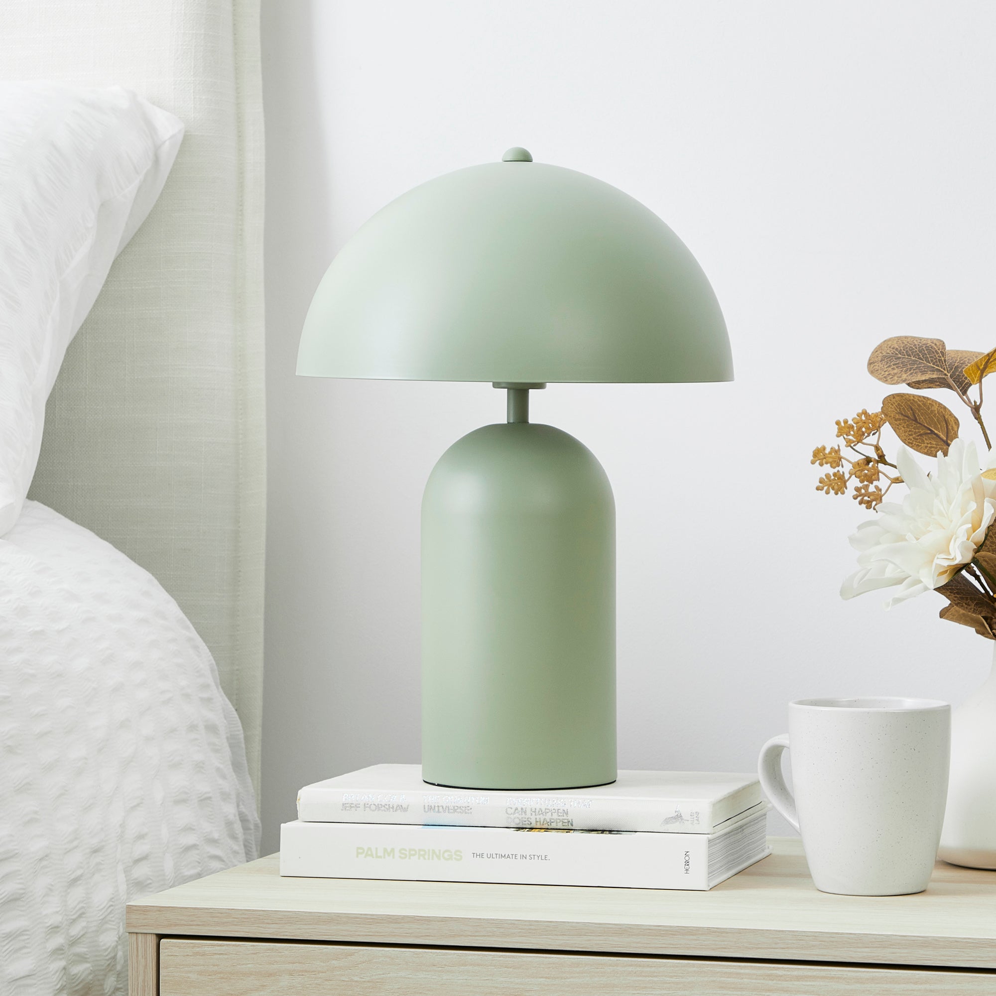 Mushroom 36cm Table Lamp Sage