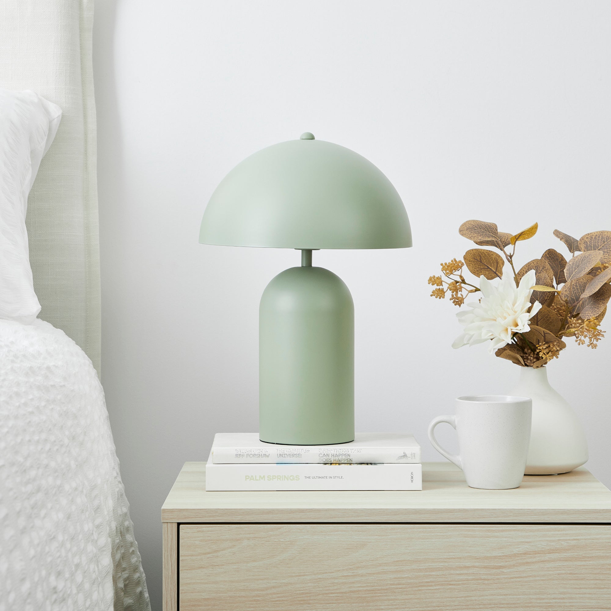 Mushroom 36cm Table Lamp Sage