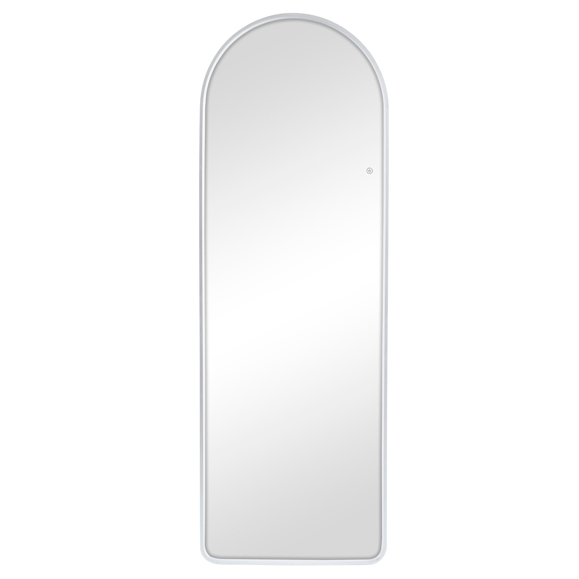 Luna 160cm Standing Arch Front Illuminated Mirror Silver