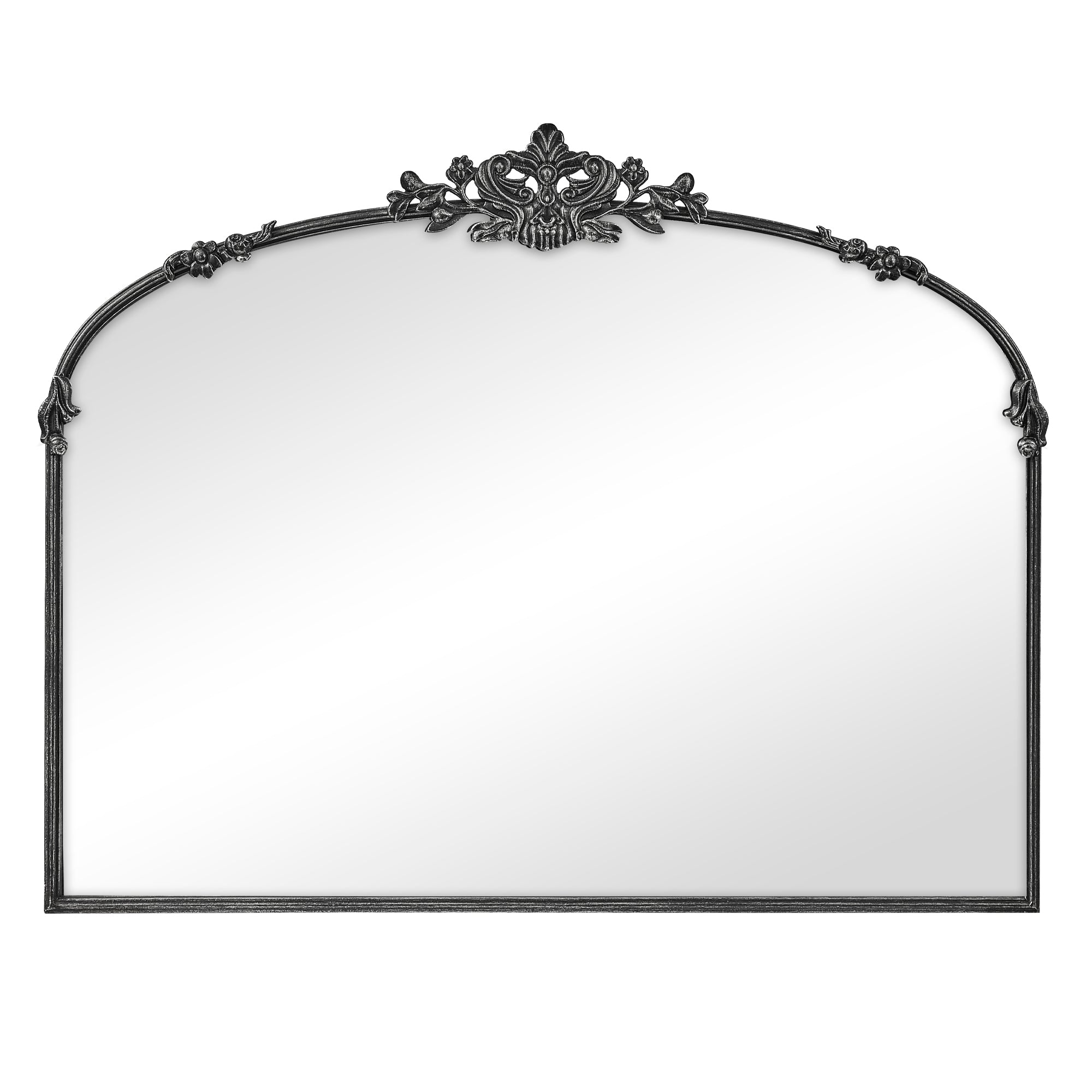 Florence 100cm Baroque Mirror Black