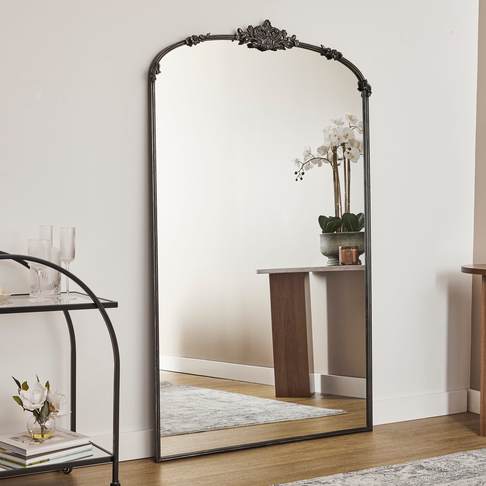 Florence XL 180cm Baroque Mirror Black