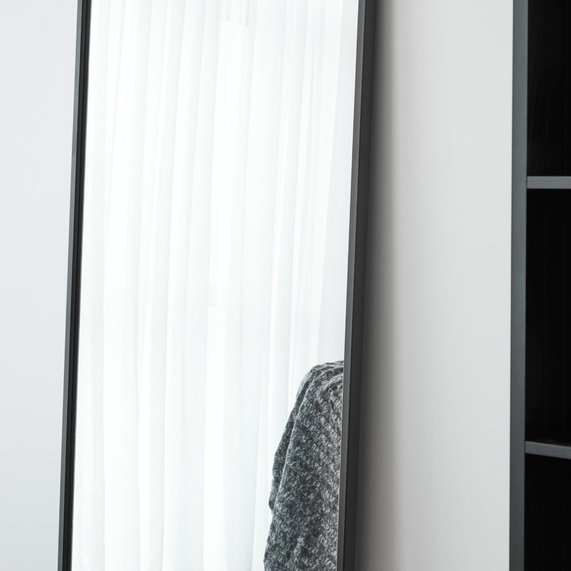 Orbit Sphere 180cm Floor Length Mirror Black