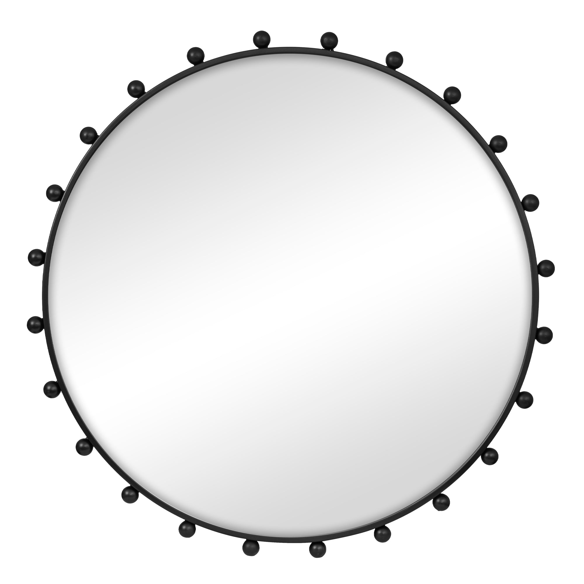 Orbit Sphere 90cm Round Mirror Black