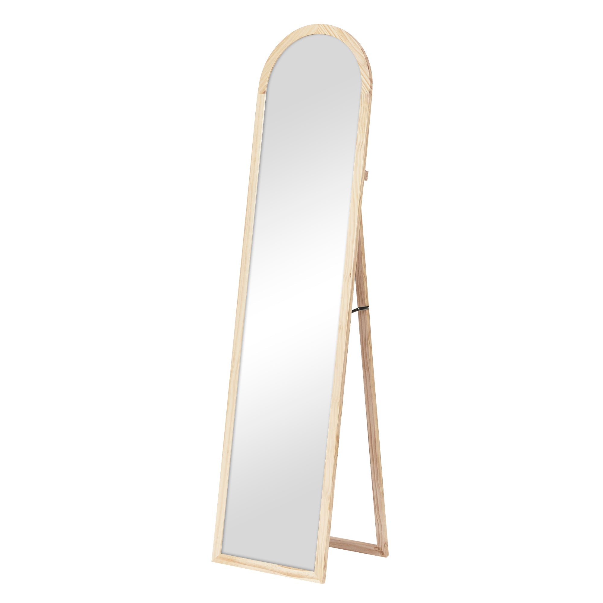 Harper 160cm Standing Mirror Wooden Arch in Natural