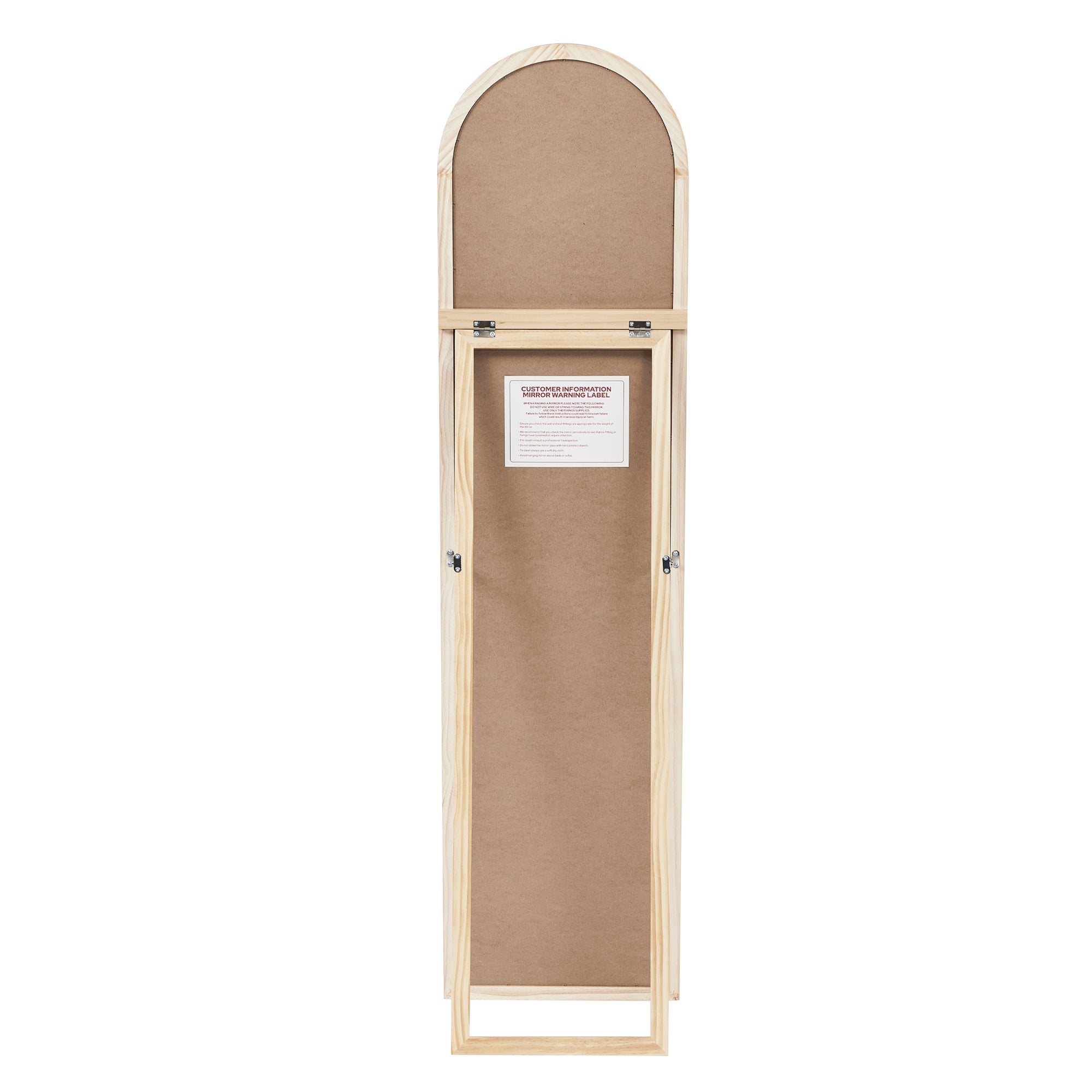 Harper 160cm Standing Mirror Wooden Arch in Natural