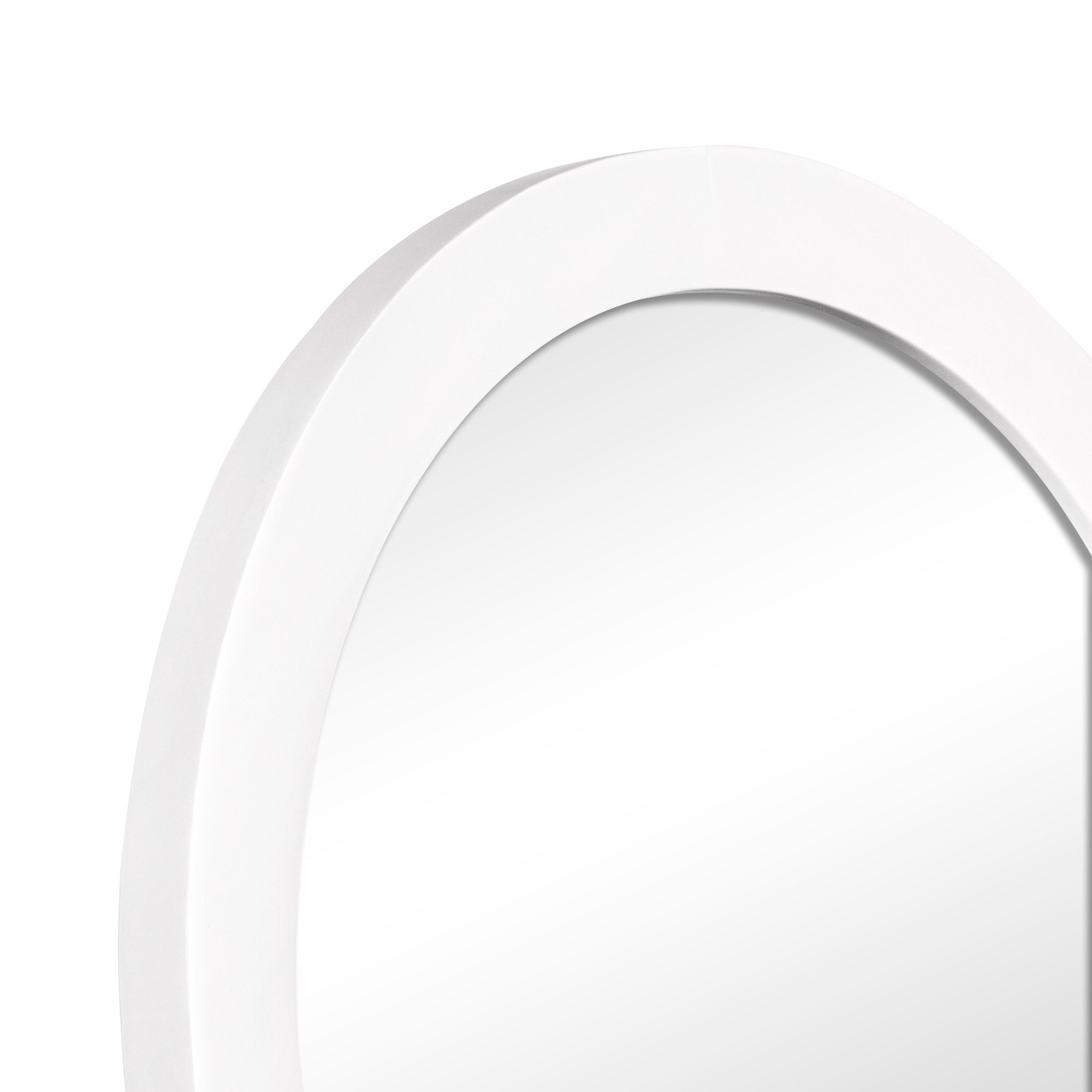 Harper 160cm Standing Arch Mirror With Shelf White