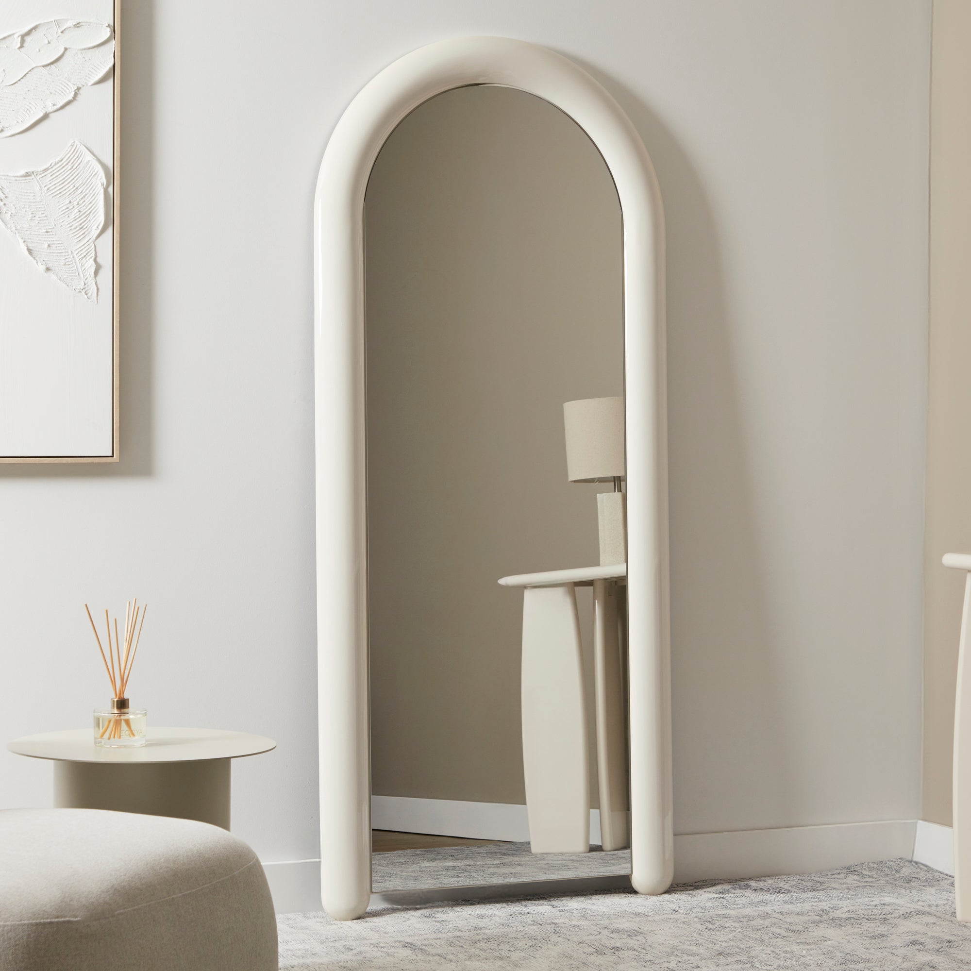 Gigi 180cm Gloss Arch Mirror Cloud