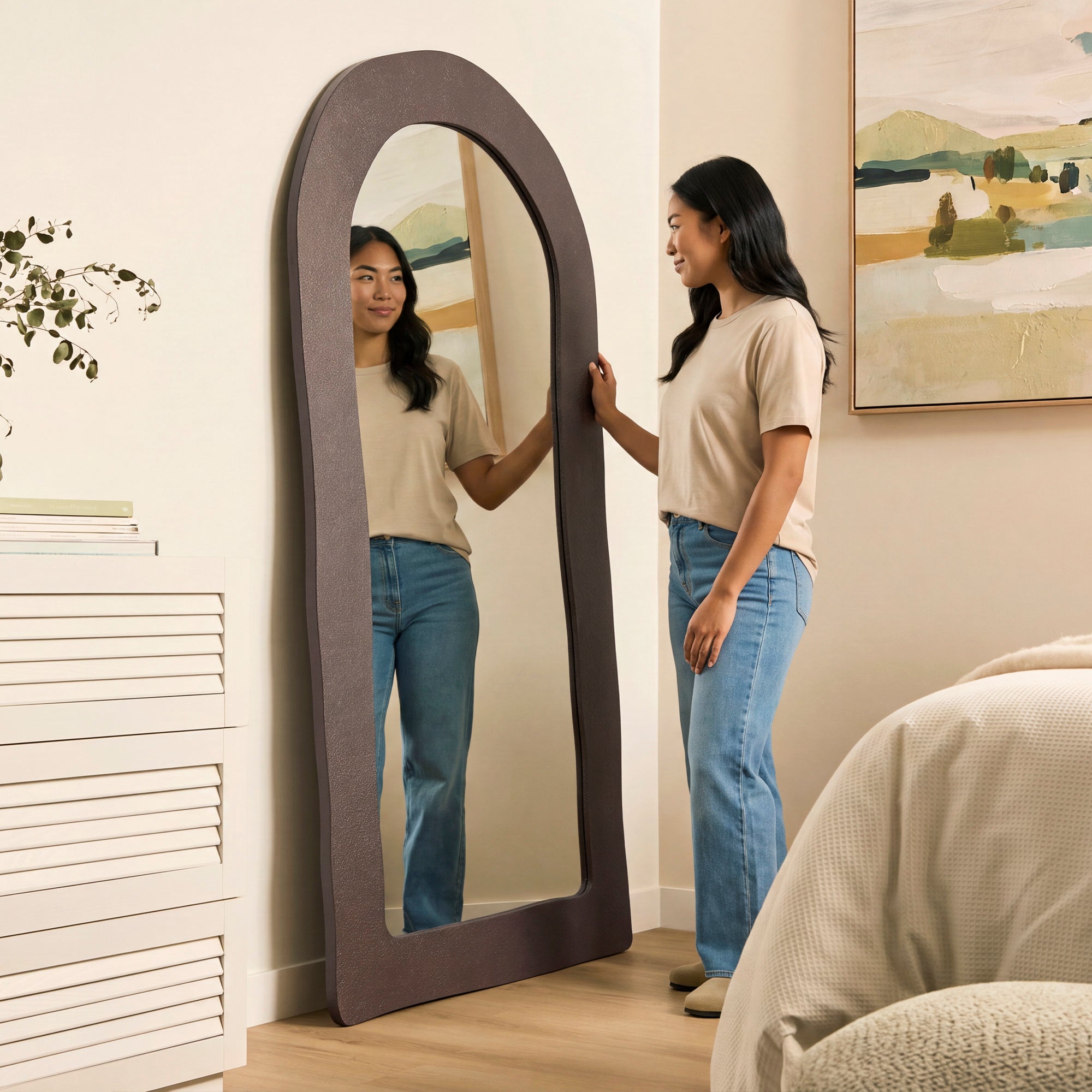 furniture, mirror, and home decor