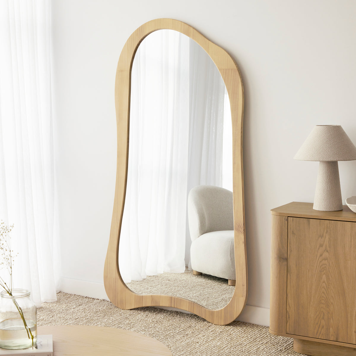 Natural Mirrors in Timber, Rattan and Organic Designs