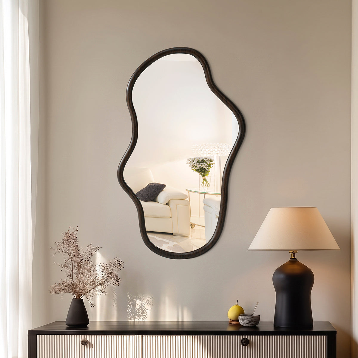 furniture, mirror, and home decor
