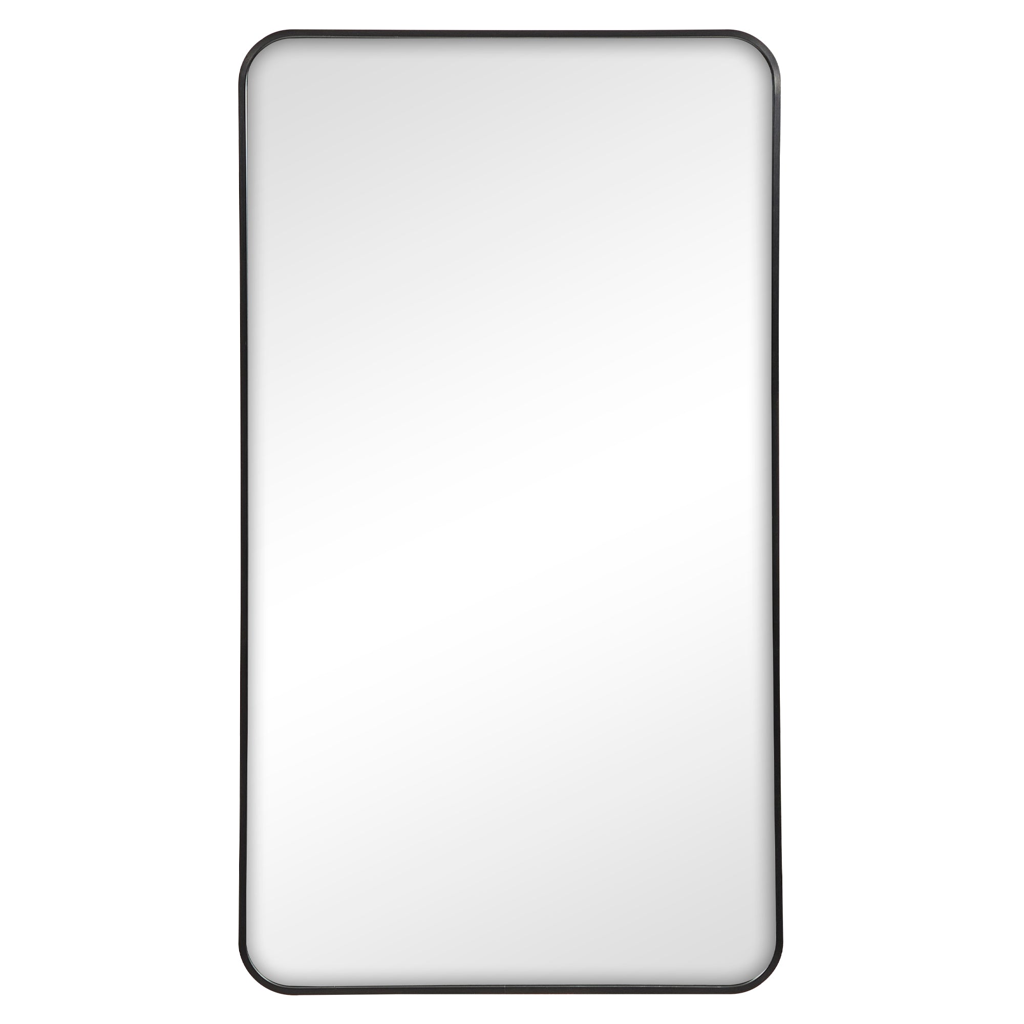 Gia 100cm Rounded Rectangle Mirror Black